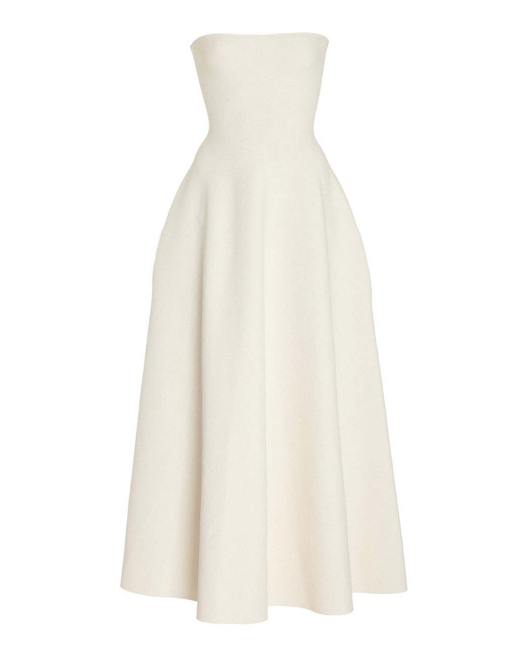st john santana knit dress St. John Black Santana Knit Ivory Ruffle Rhinestone Button Dress – The  Closet New York main image 0