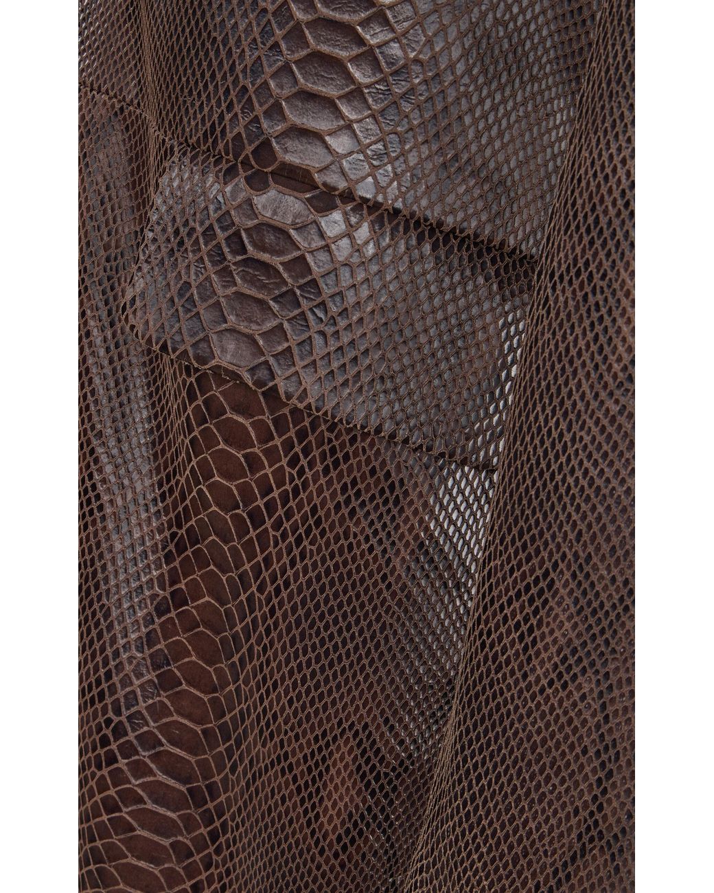 Paris Georgia Brown Classic Python-embossed Leather Jacket