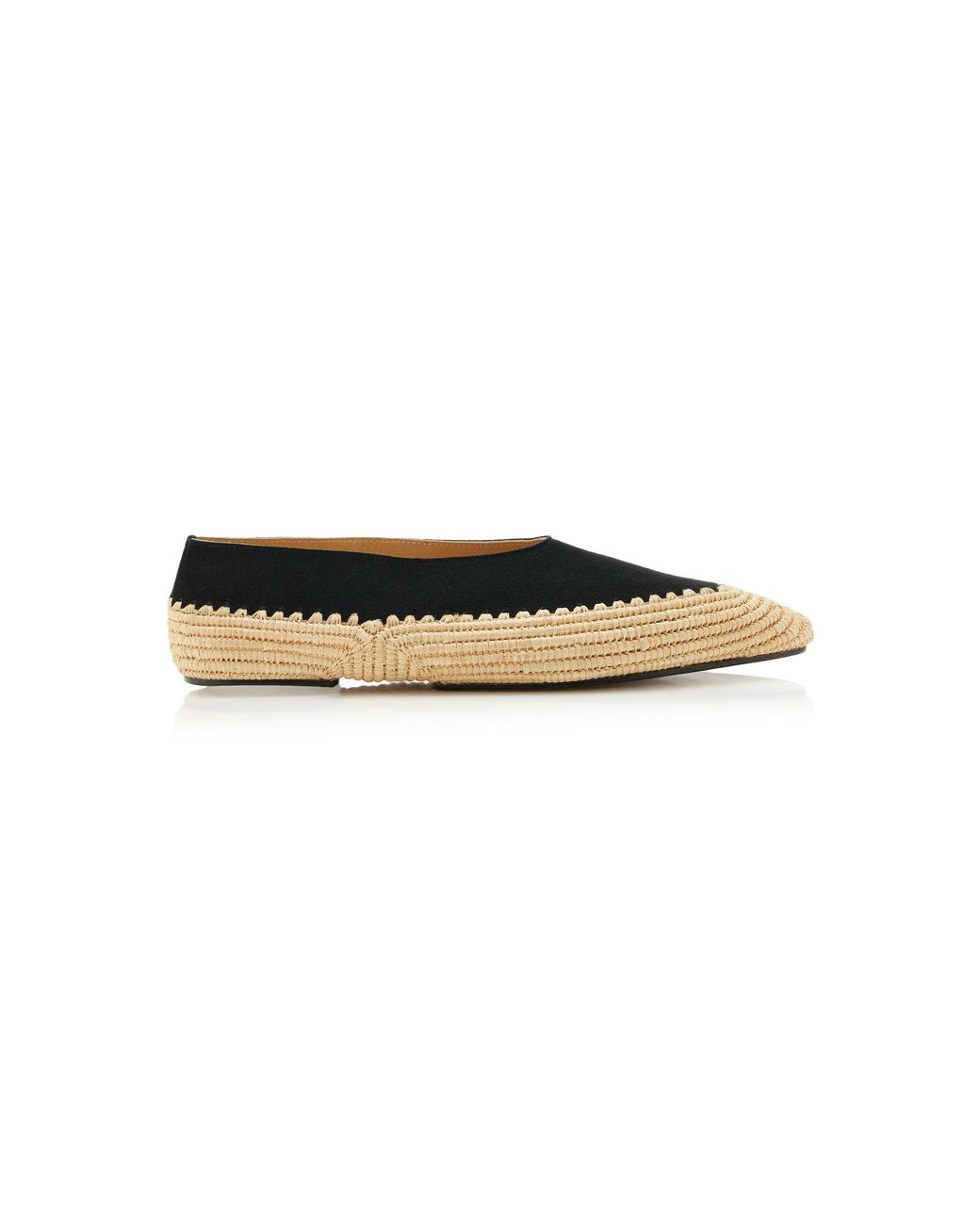 Gabriela Hearst Black Strength Panelled Ballet Flats