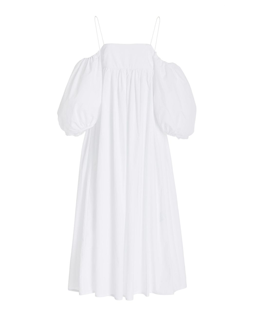 Cecilie Bahnsen Holly Puff-sleeve Cotton Off-the-shoulder Maxi Dress in ...