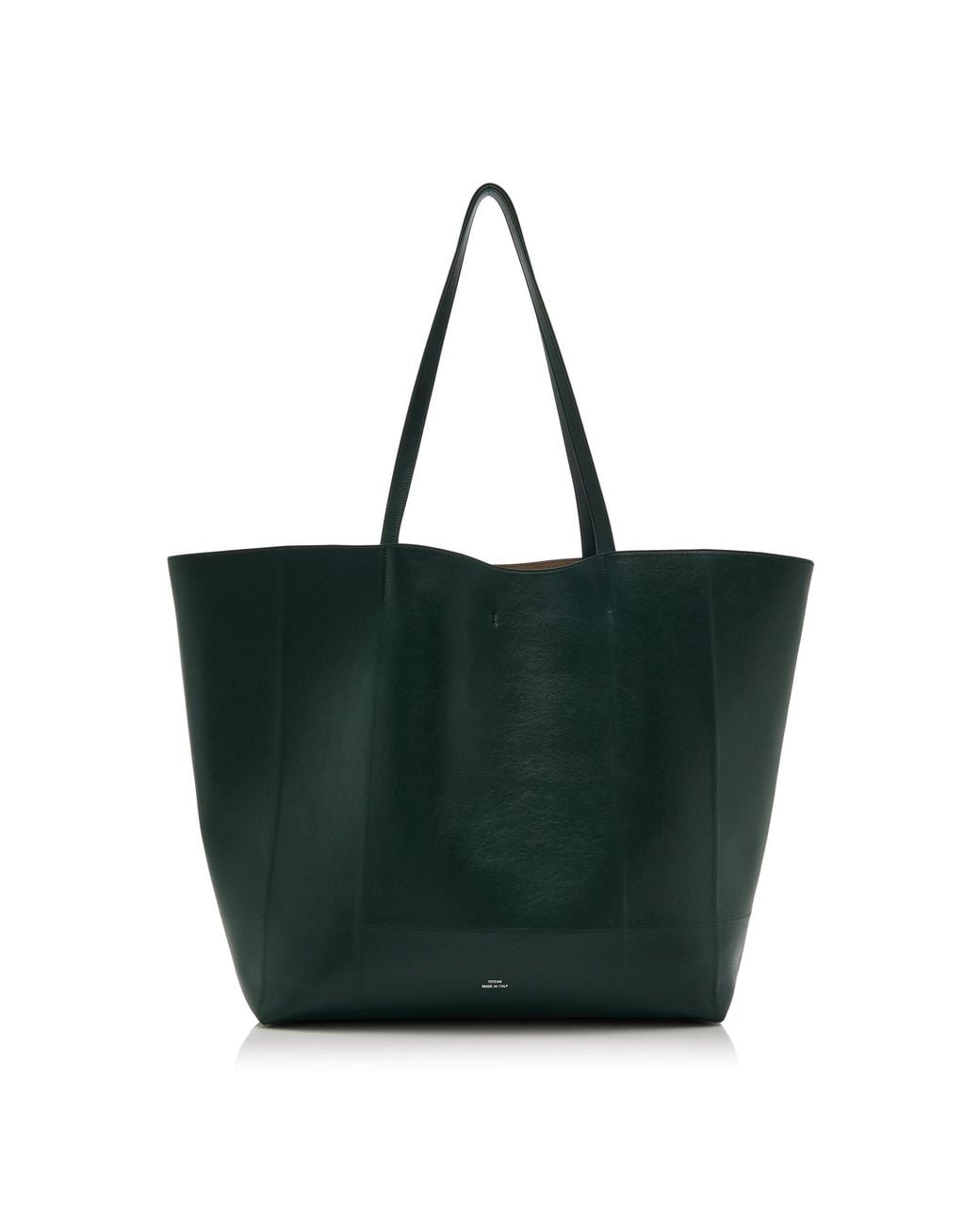 Totême Green Roam Leather Tote Bag
