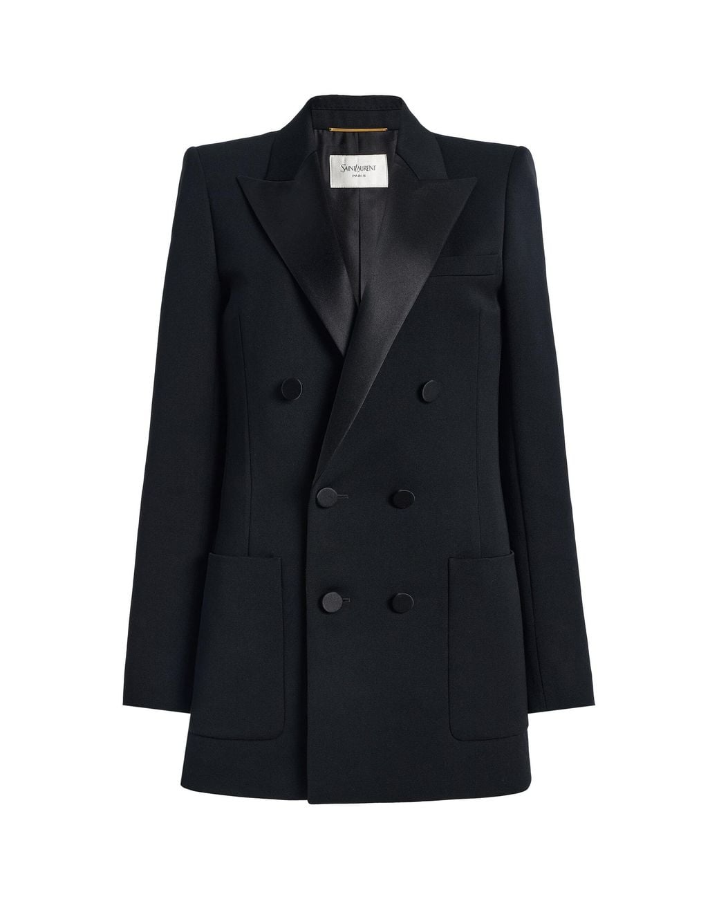 Saint Laurent Black Double-Breasted Wool Jacket