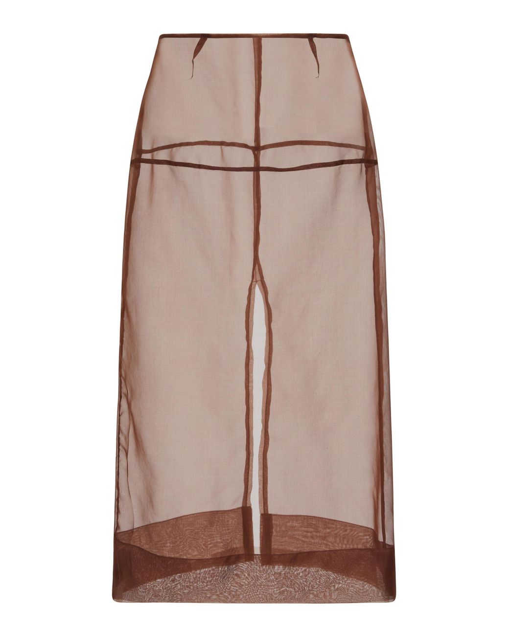 Aje. Natural Mirella Sheer Silk-Organza Midi Skirt