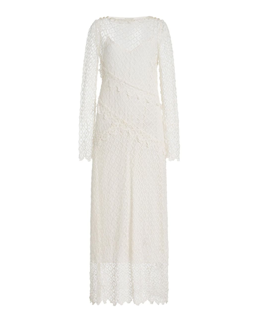 Isabel Marant White Lisia Cotton Lace Maxi Dress