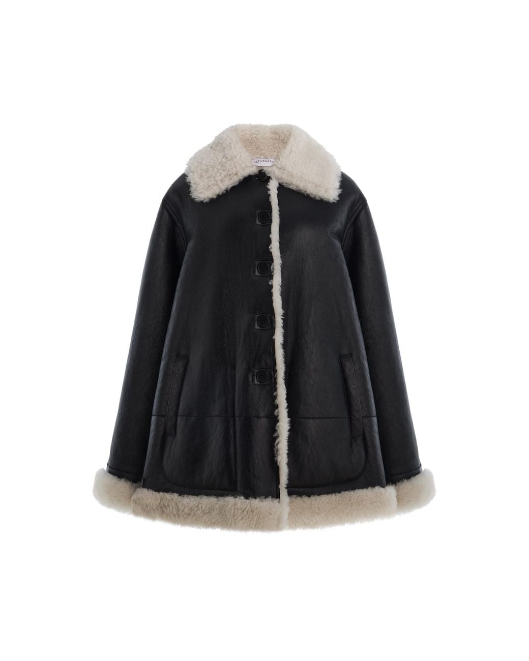 Altuzarra Black Blake Shearling Coat