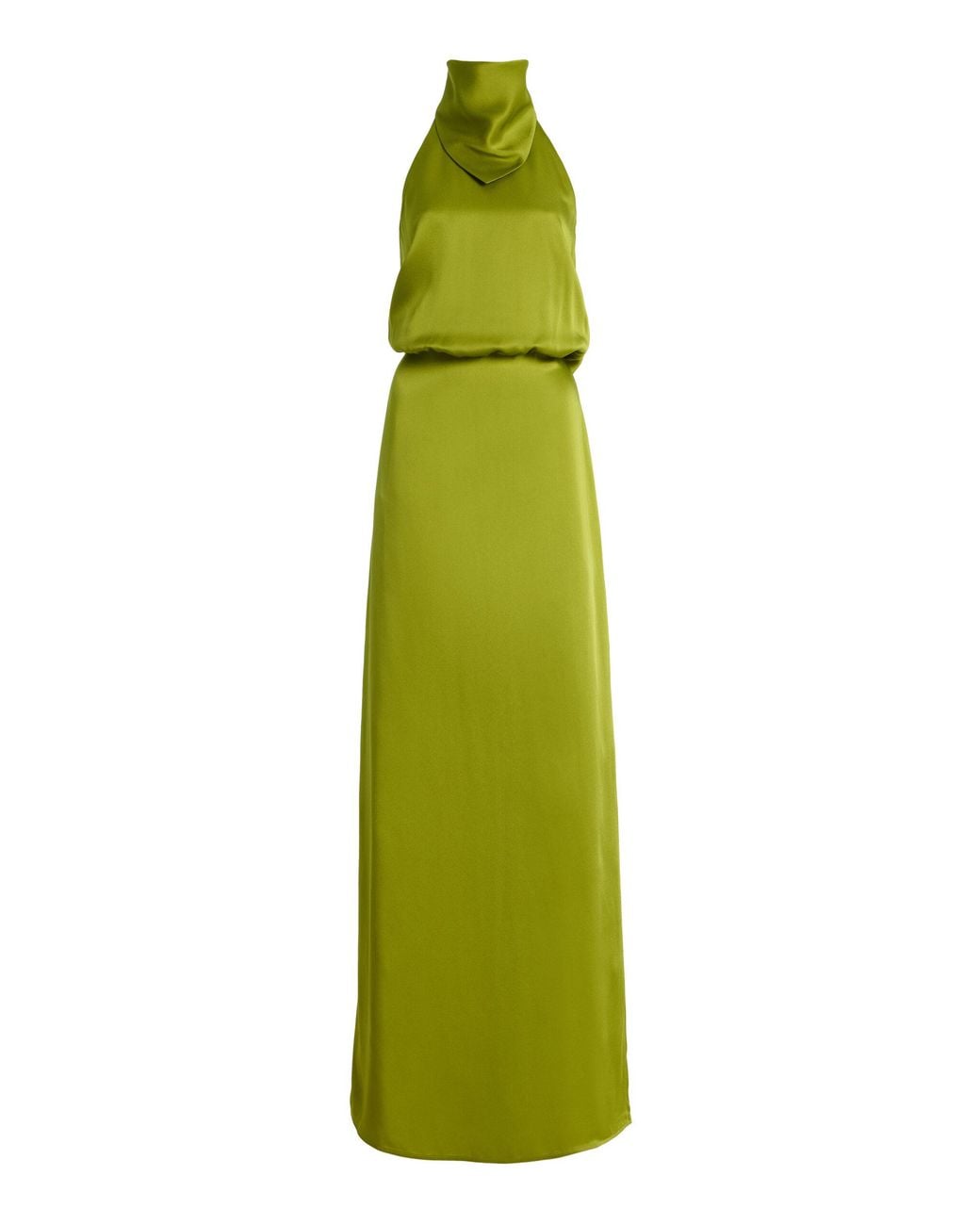 Bevza Green Exclusive Hustka Satin Maxi Dress
