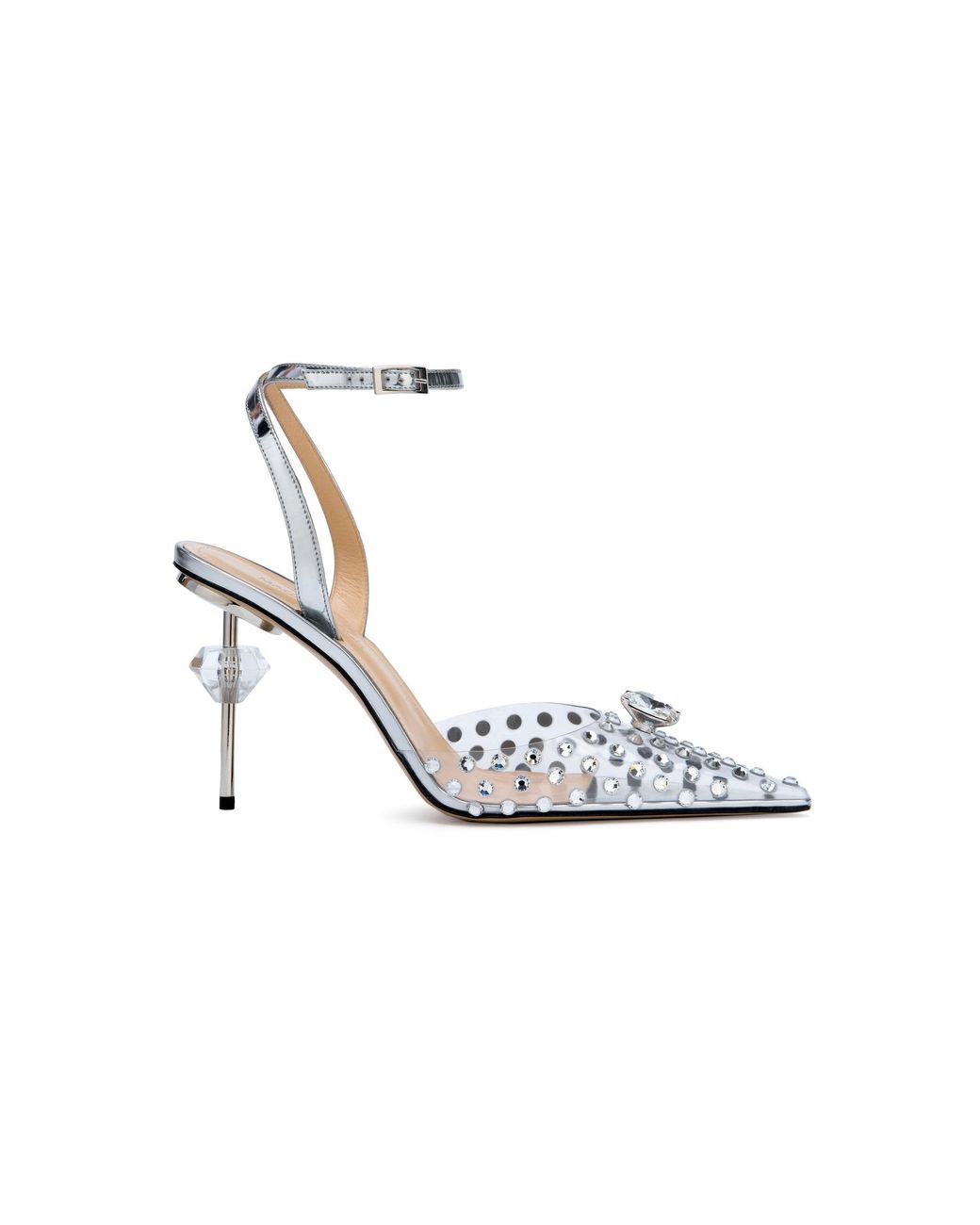 Mach & Mach Double Diamond High Heels in Silver (Metallic) | Lyst