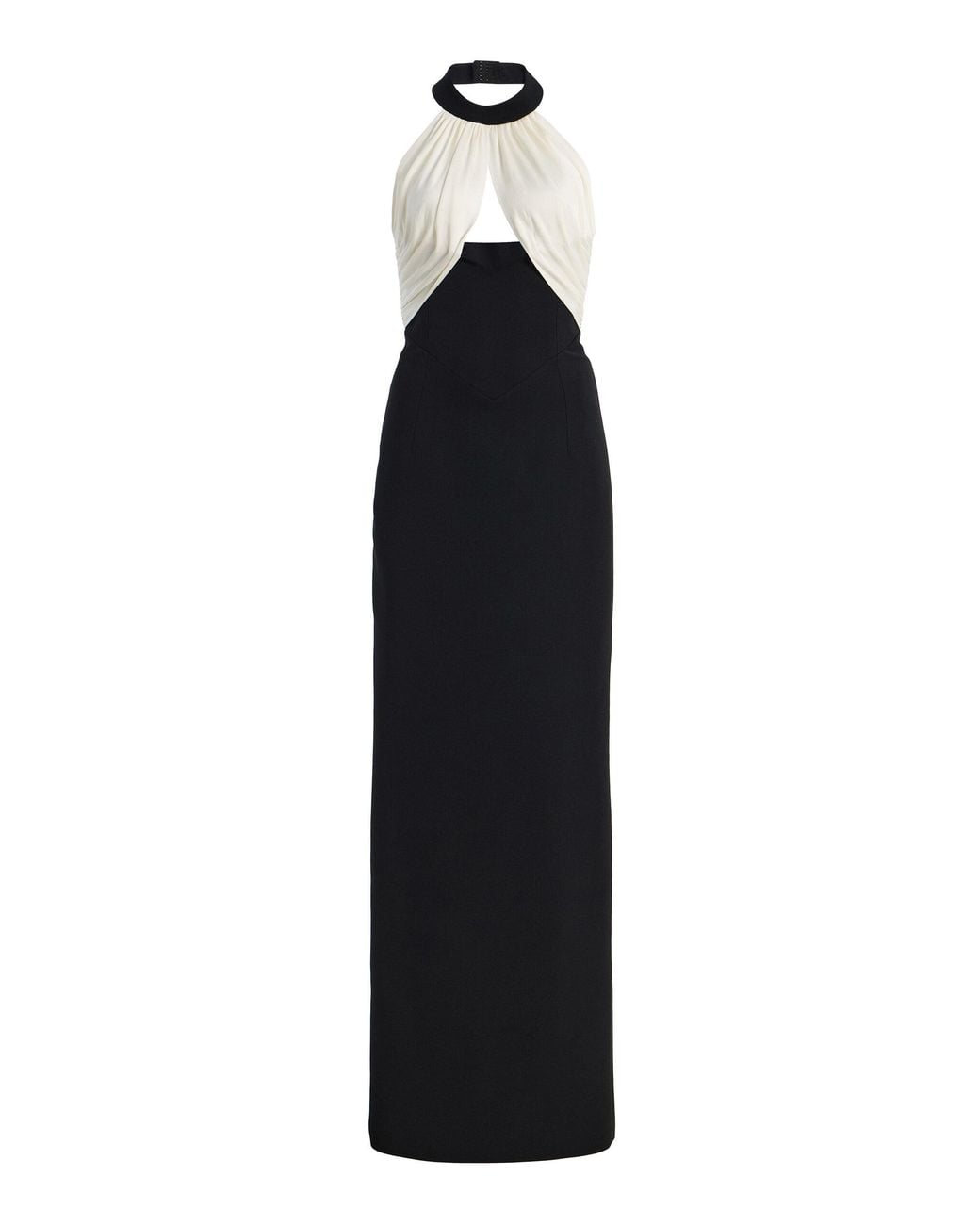 The New Arrivals Ilkyaz Ozel Black Asena Crepe Gown