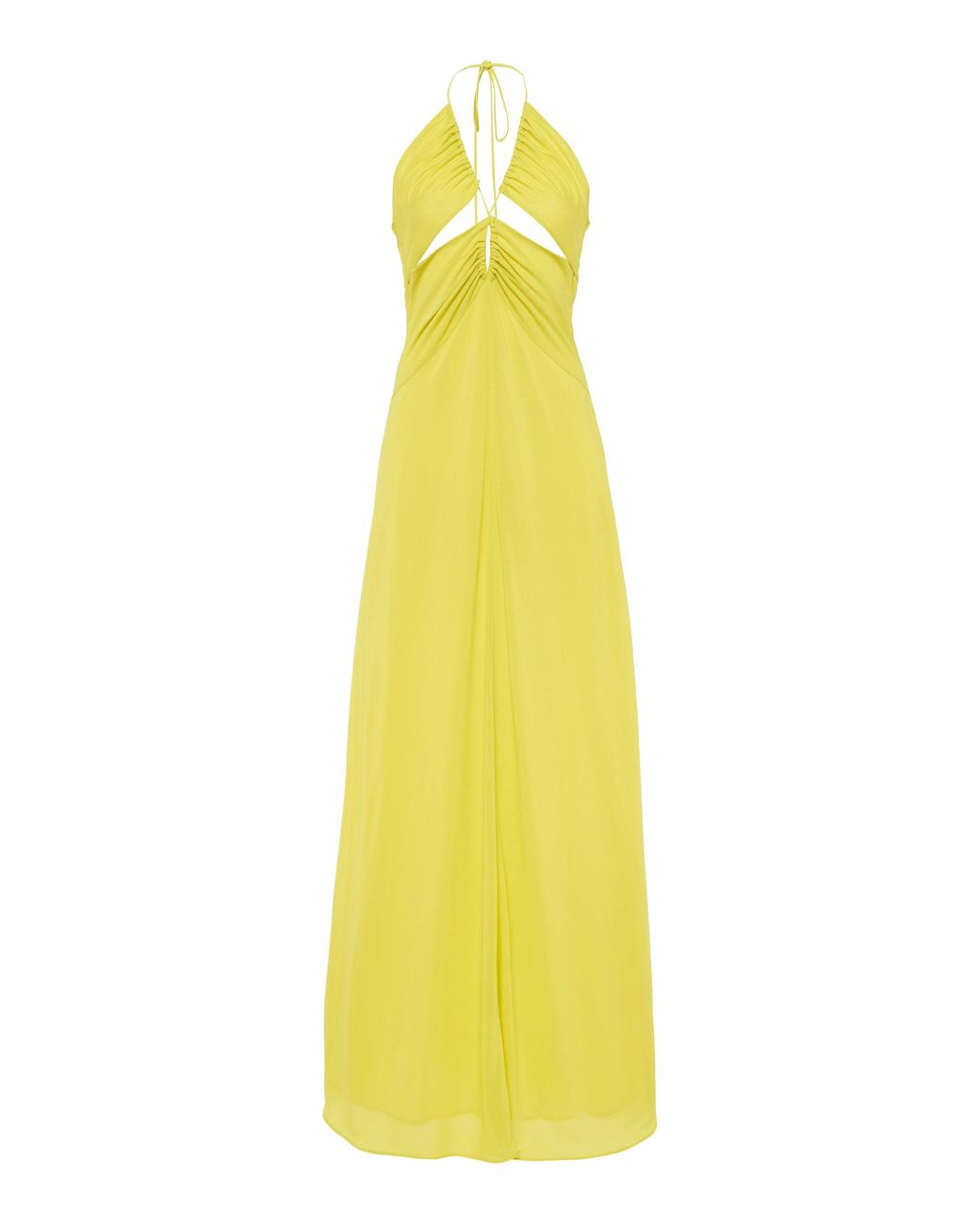 Etro Cutout Jersey Maxi Dress in Yellow | Lyst