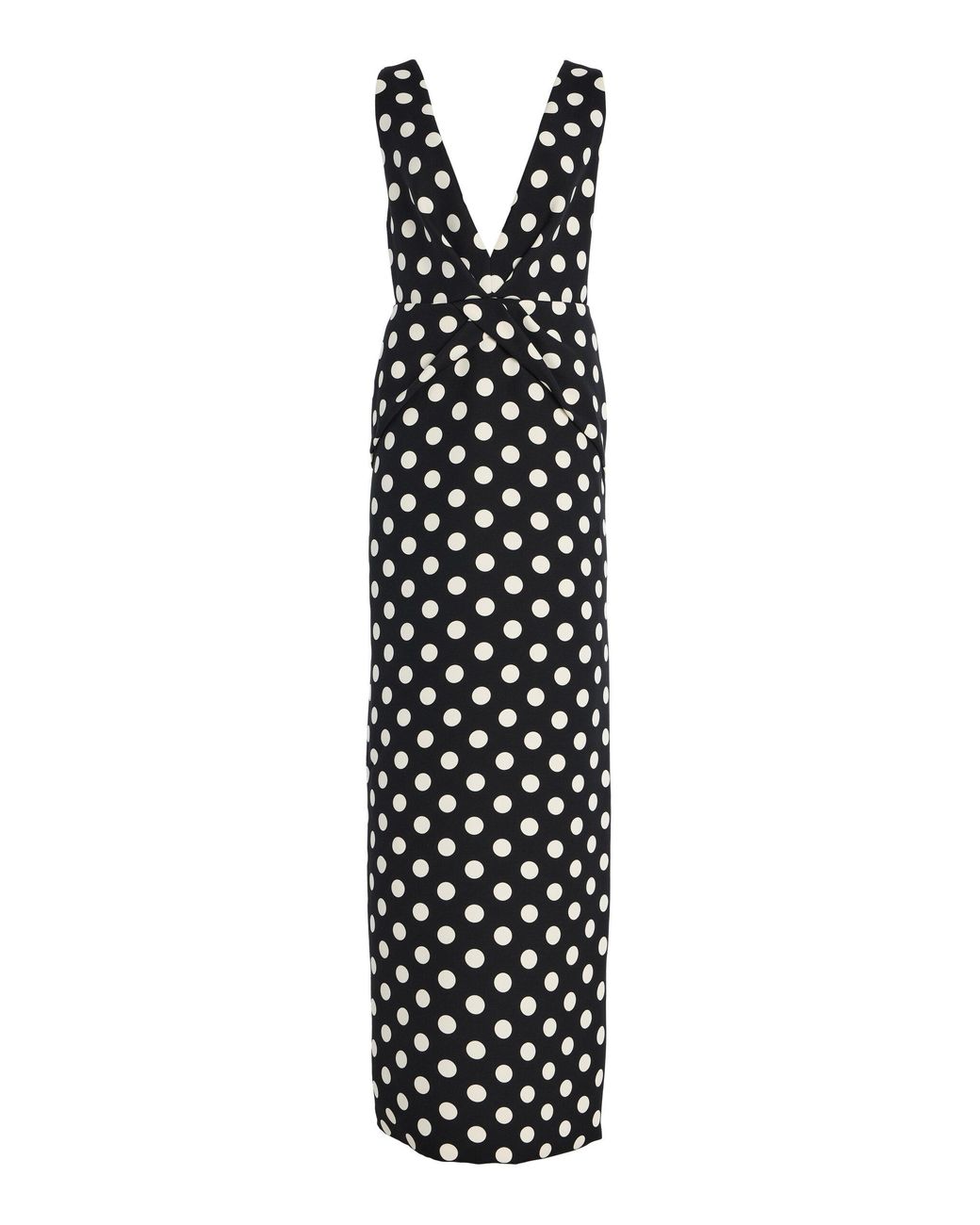 Brandon Maxwell Exclusive Riviera Polka-Dot Wool-Silk Maxi Dress