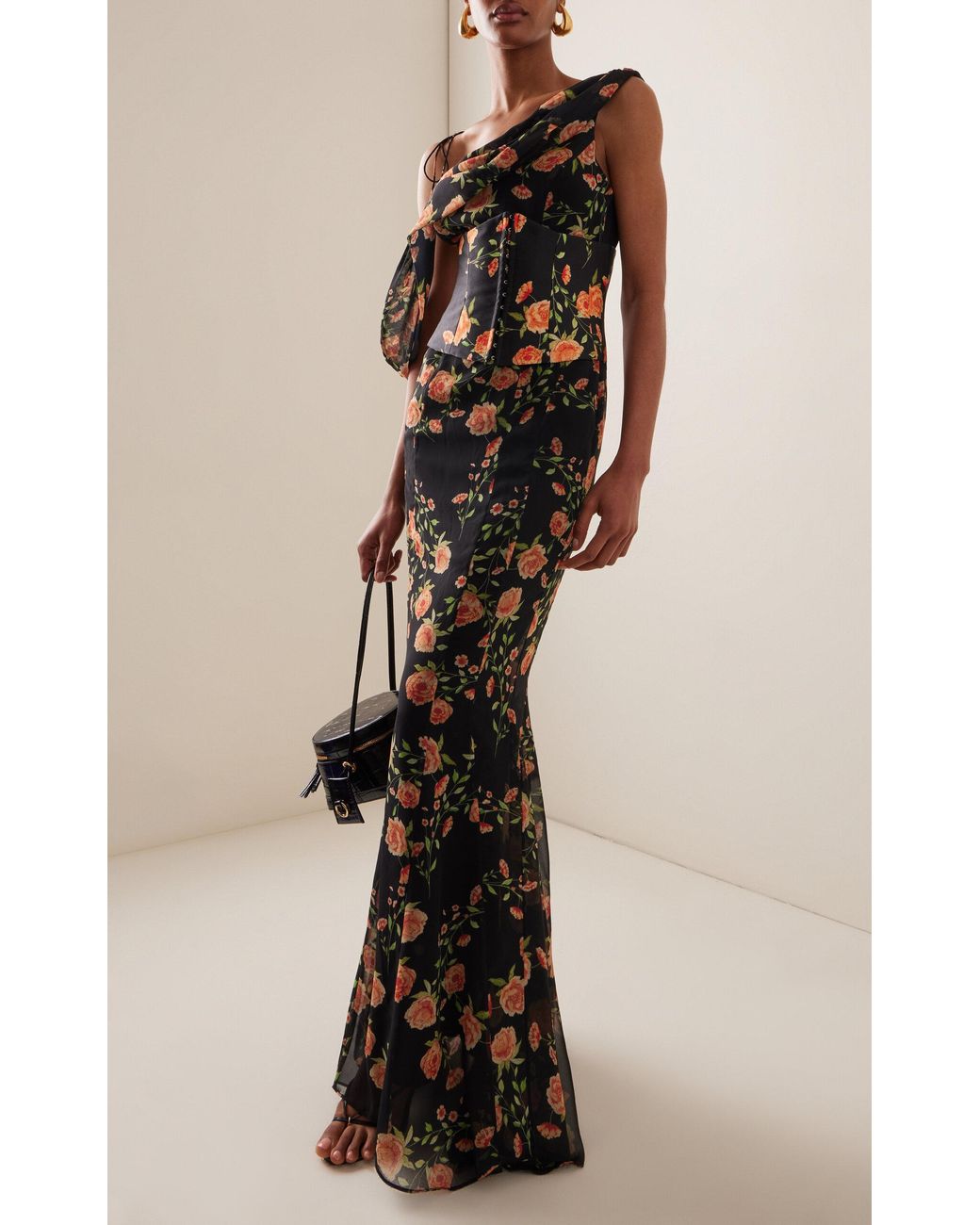 chinese dress ladies Melrose Satin Chiffon Maxi Dress main image 0
