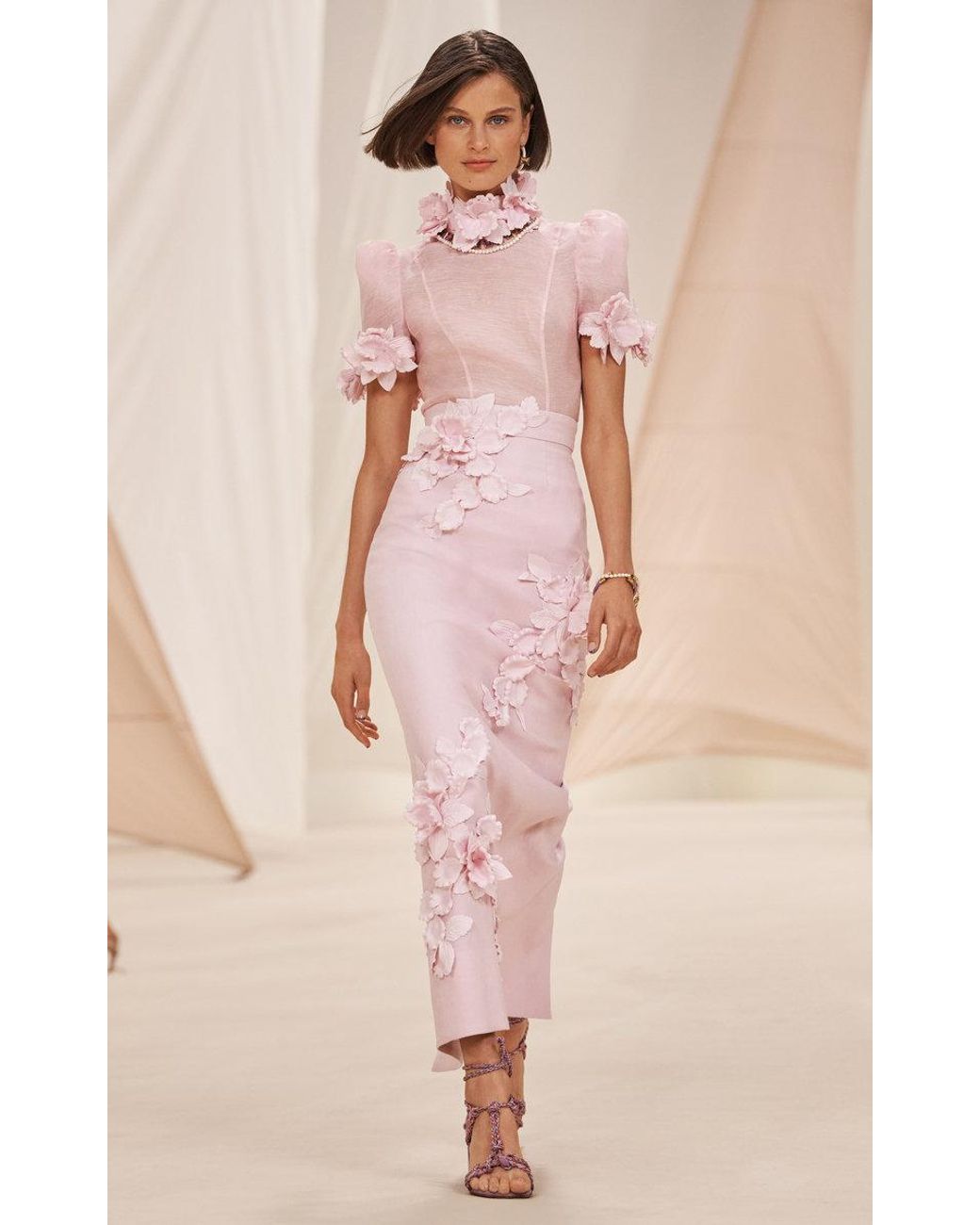 Zimmermann High Tide Flower Linen-silk Top in Pink | Lyst Canada