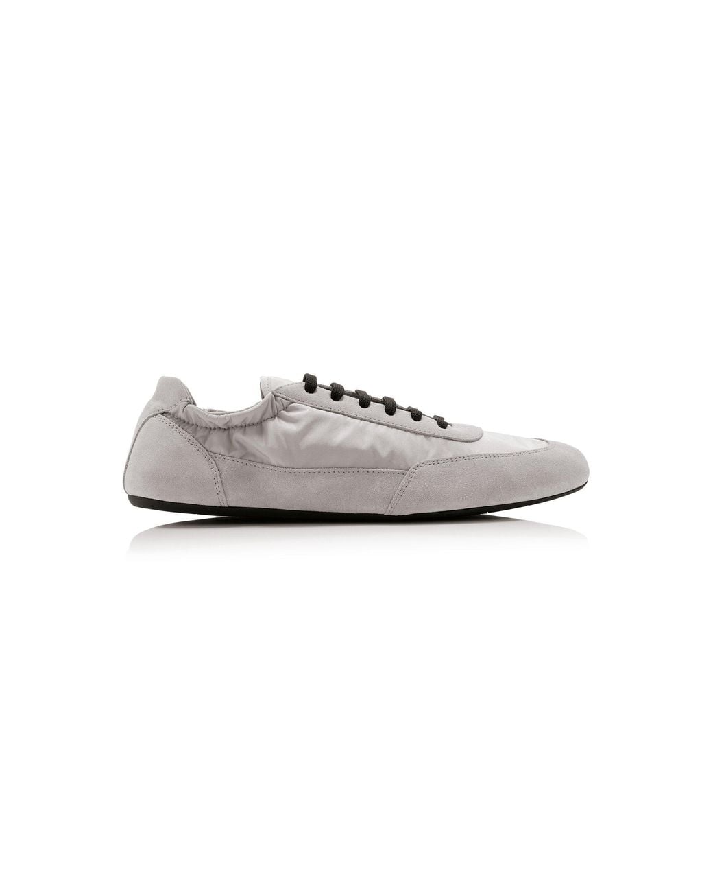 Prada Pink Collapse Suede-Trimmed Re-Nylon Sneakers
