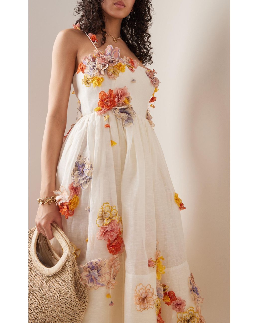 zimmermann postcard embroidered dress Zimmermann Postcard Embroidered Mini Dress (For Hire) – EKOLUV main image 1