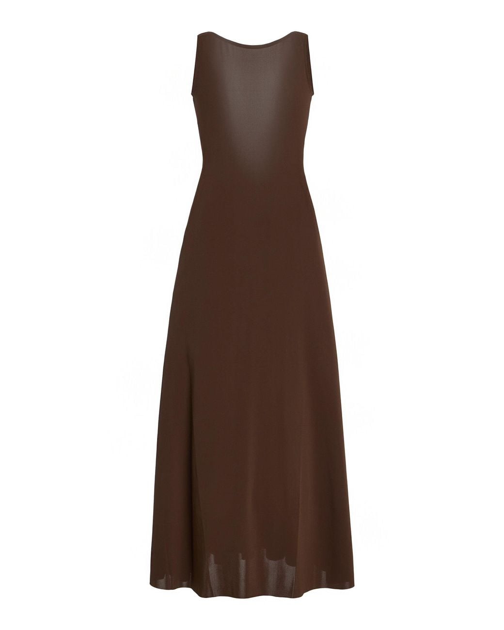 Eres Brown Sculpture Jersey Midi Dress