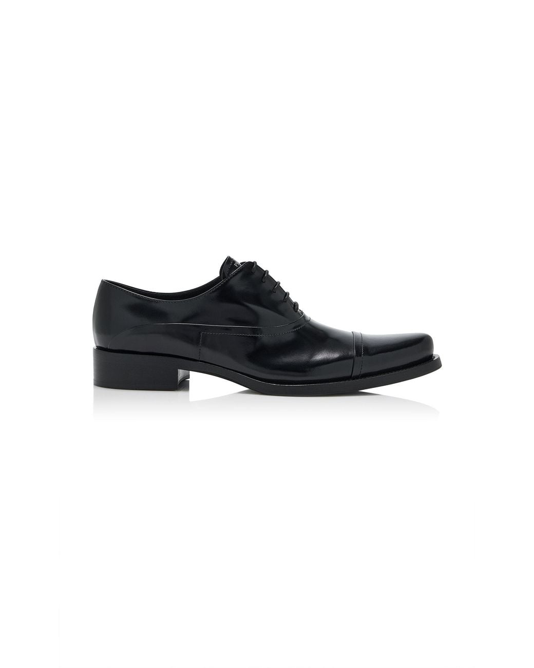 Prada Black Re-Edition Leather Oxfords