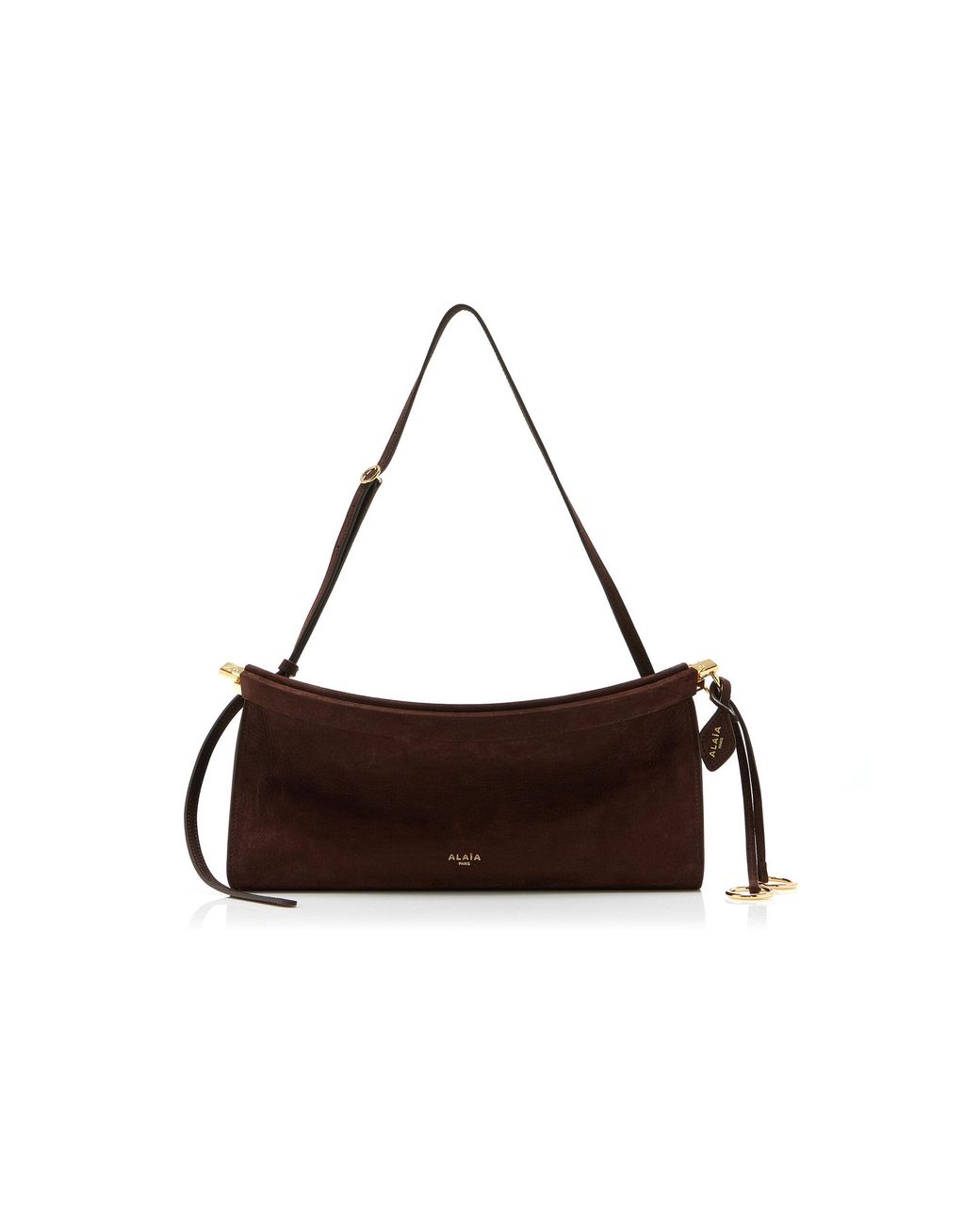 Alaïa White Le Click E/W Medium Nubuck Bag