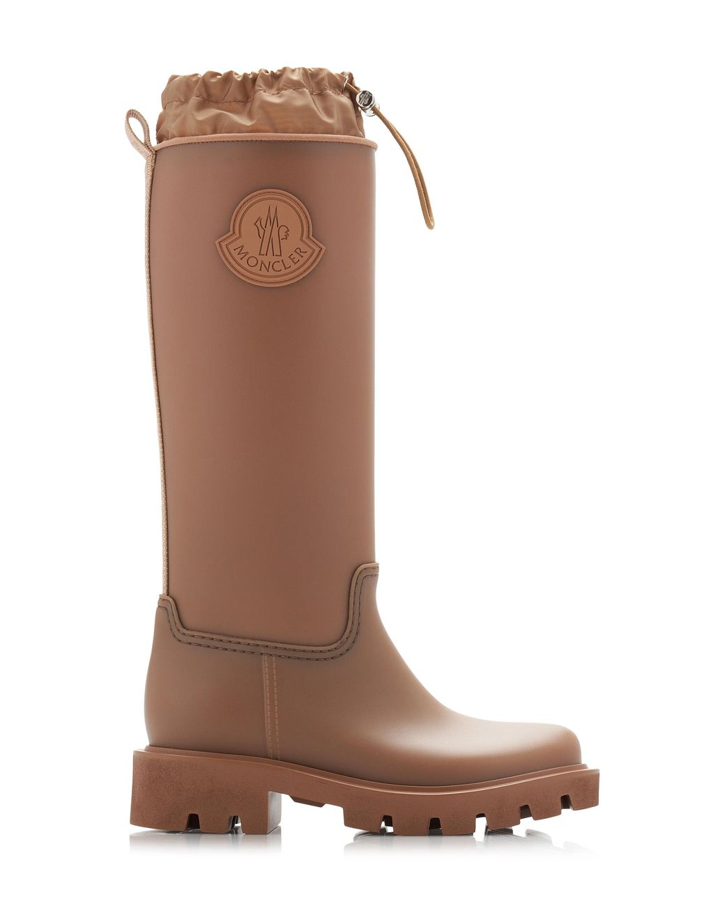 Moncler Kickstream Rubber Rain Boots in Brown | Lyst Canada