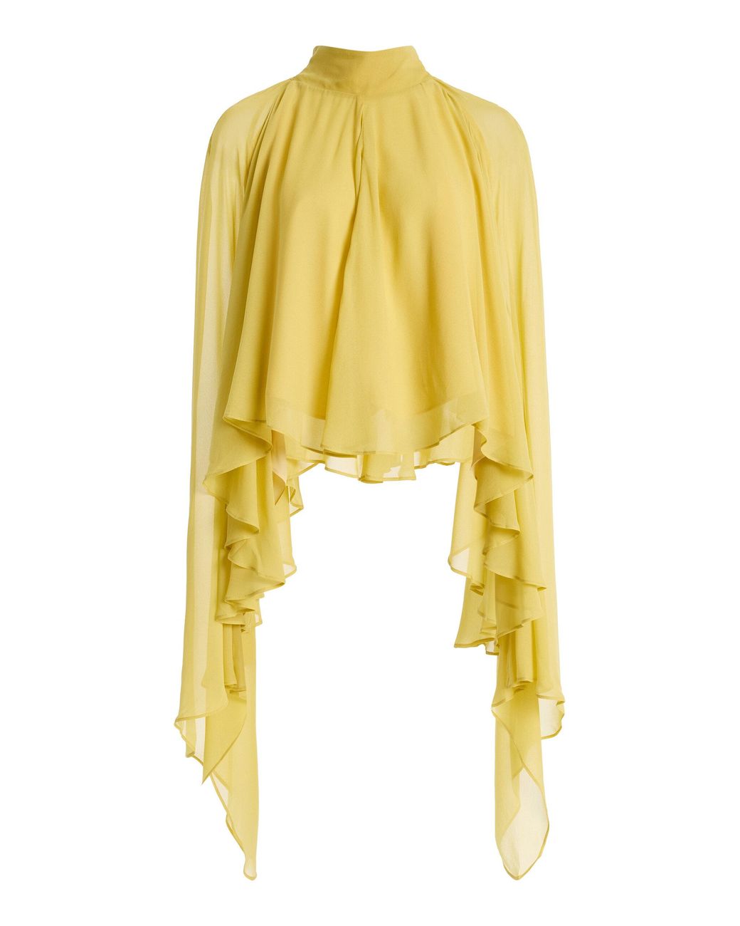 De La Vali Yellow Mia Chiffon Top