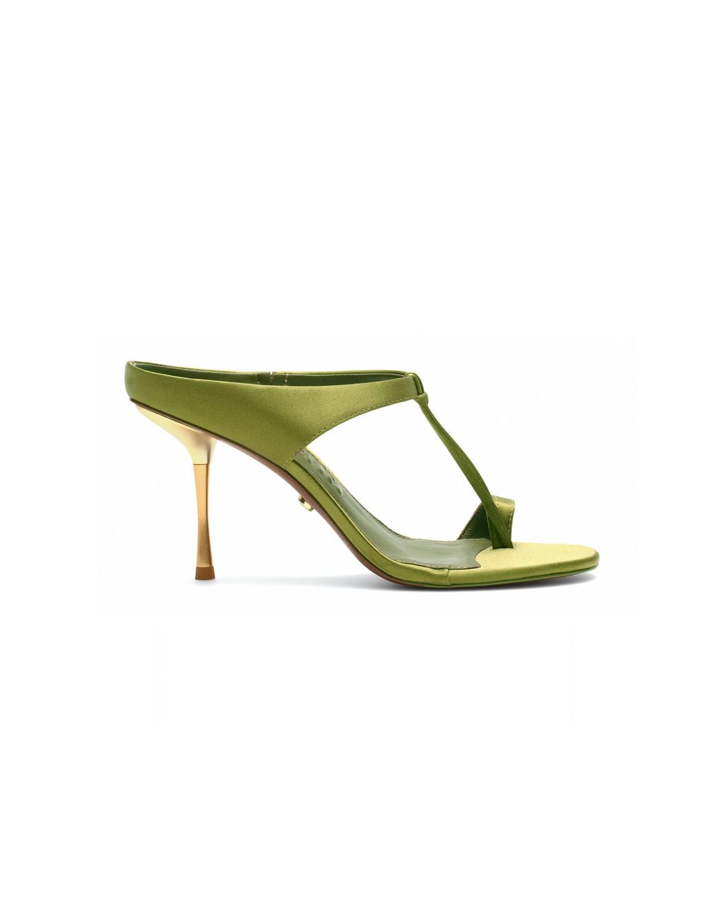 Cult Gaia Green Sophie Satin Sandals