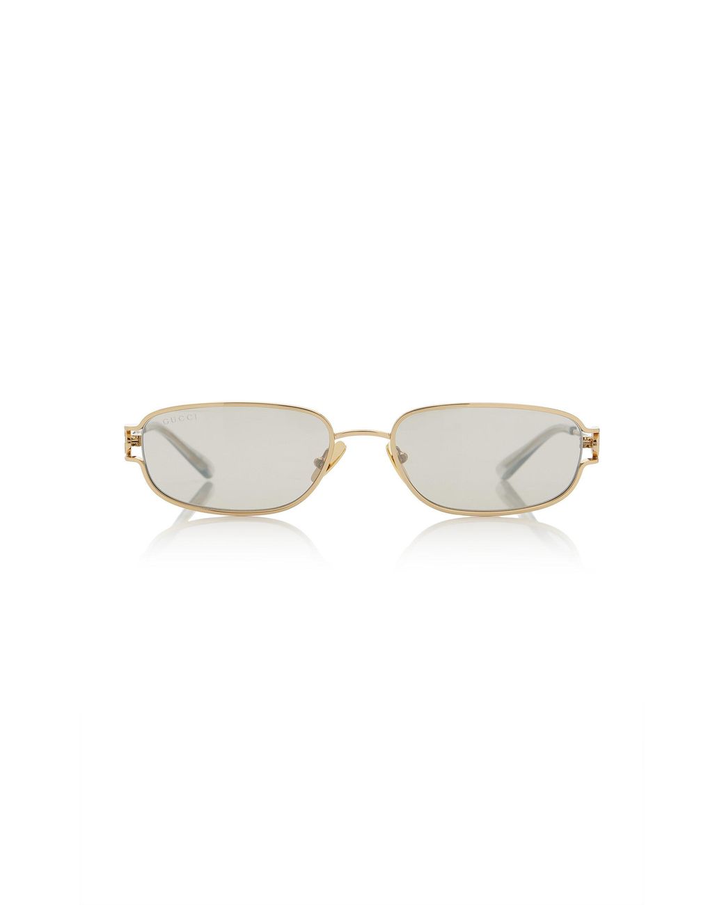 Gucci Metallic Square-Frame Metal Sunglasses