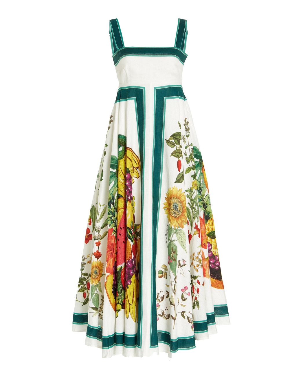 ALÉMAIS Fruitta Printed Linen Midi Dress Lyst