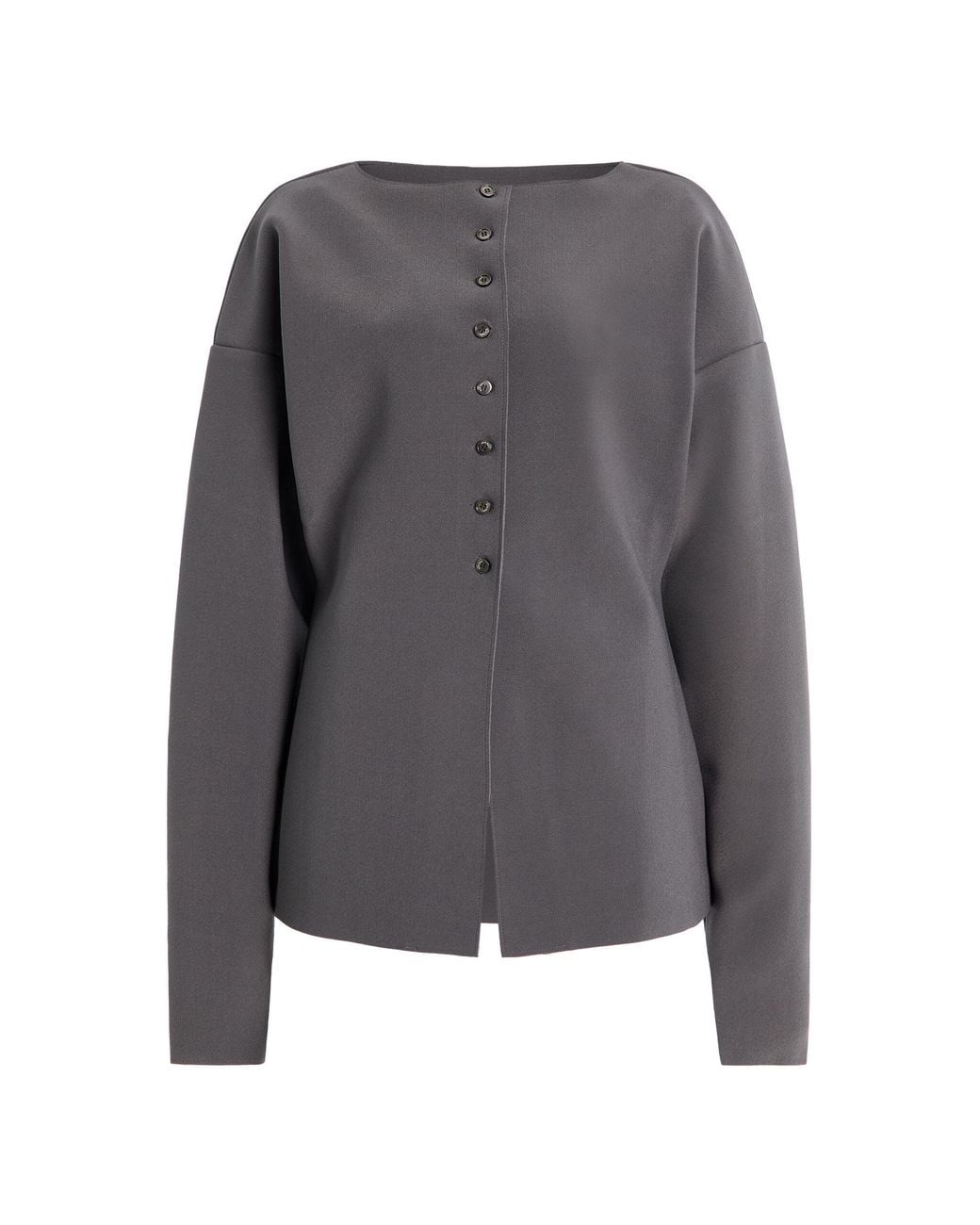 Birrot Gray Exclusive Lay3 Crepe Cardigan
