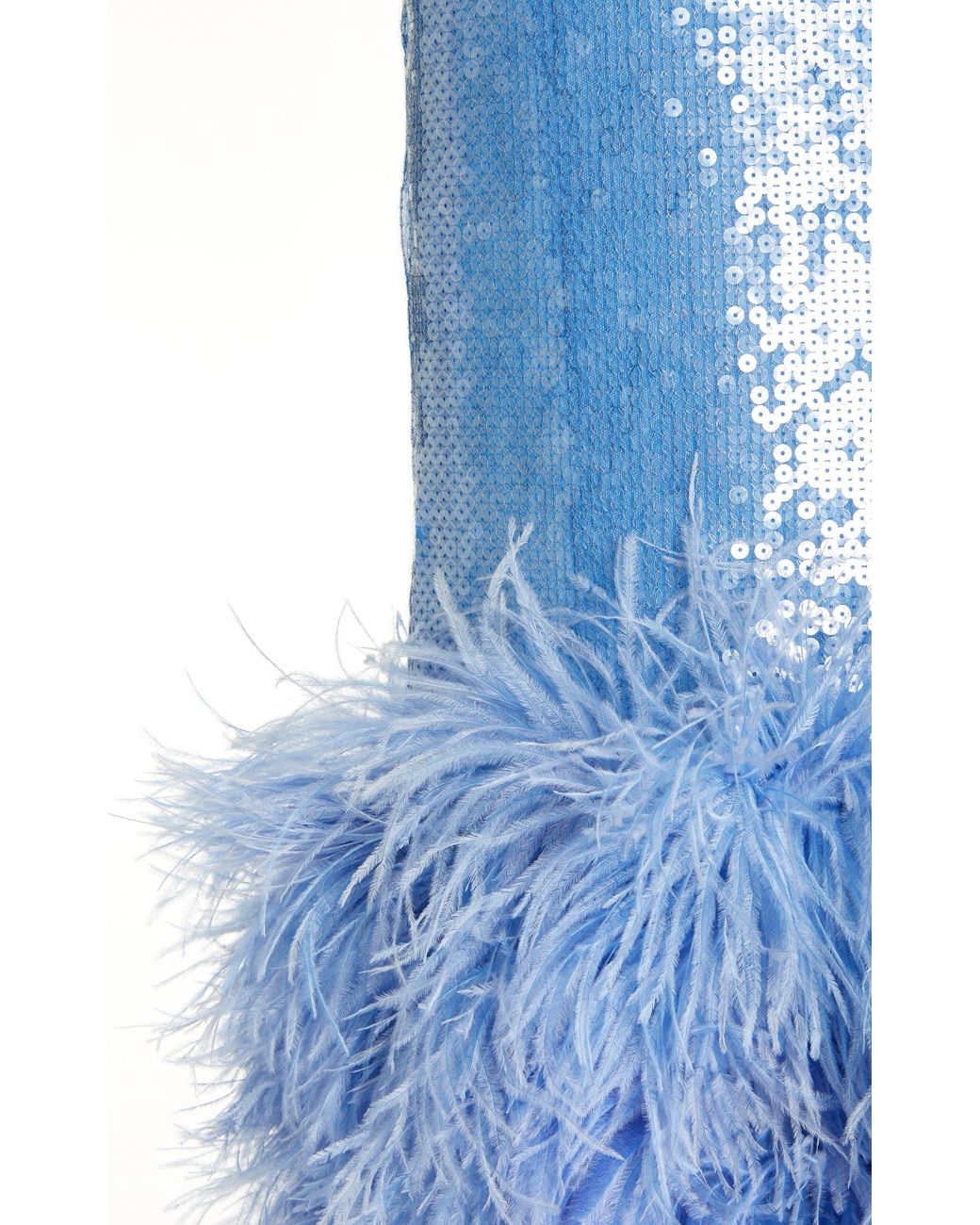 david koma blue feather dress DAVID KOMA FEATHER TOP – Iryna Sigunava main image 1