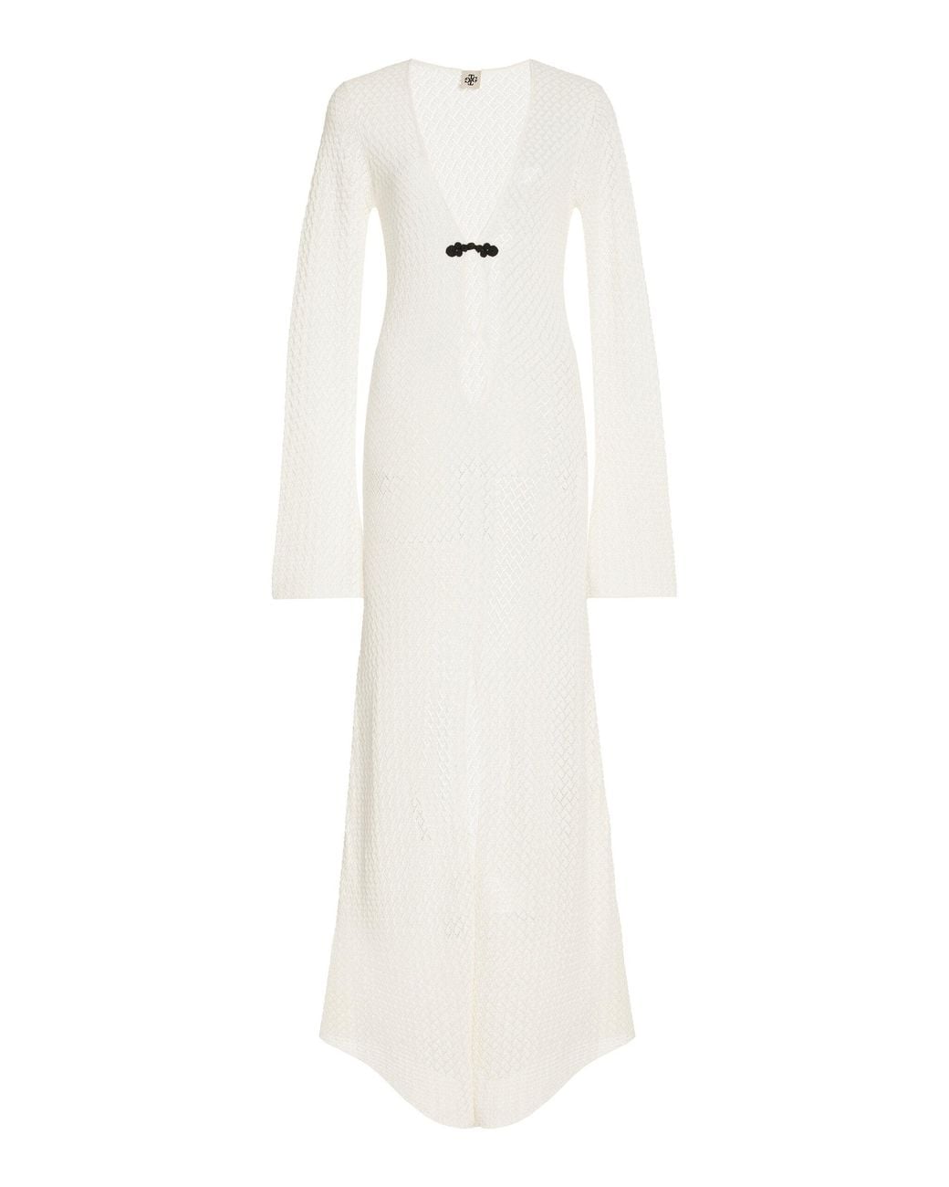 THE GARMENT White Tanzania Pointelle-Knit Organic Cotton Maxi Dress