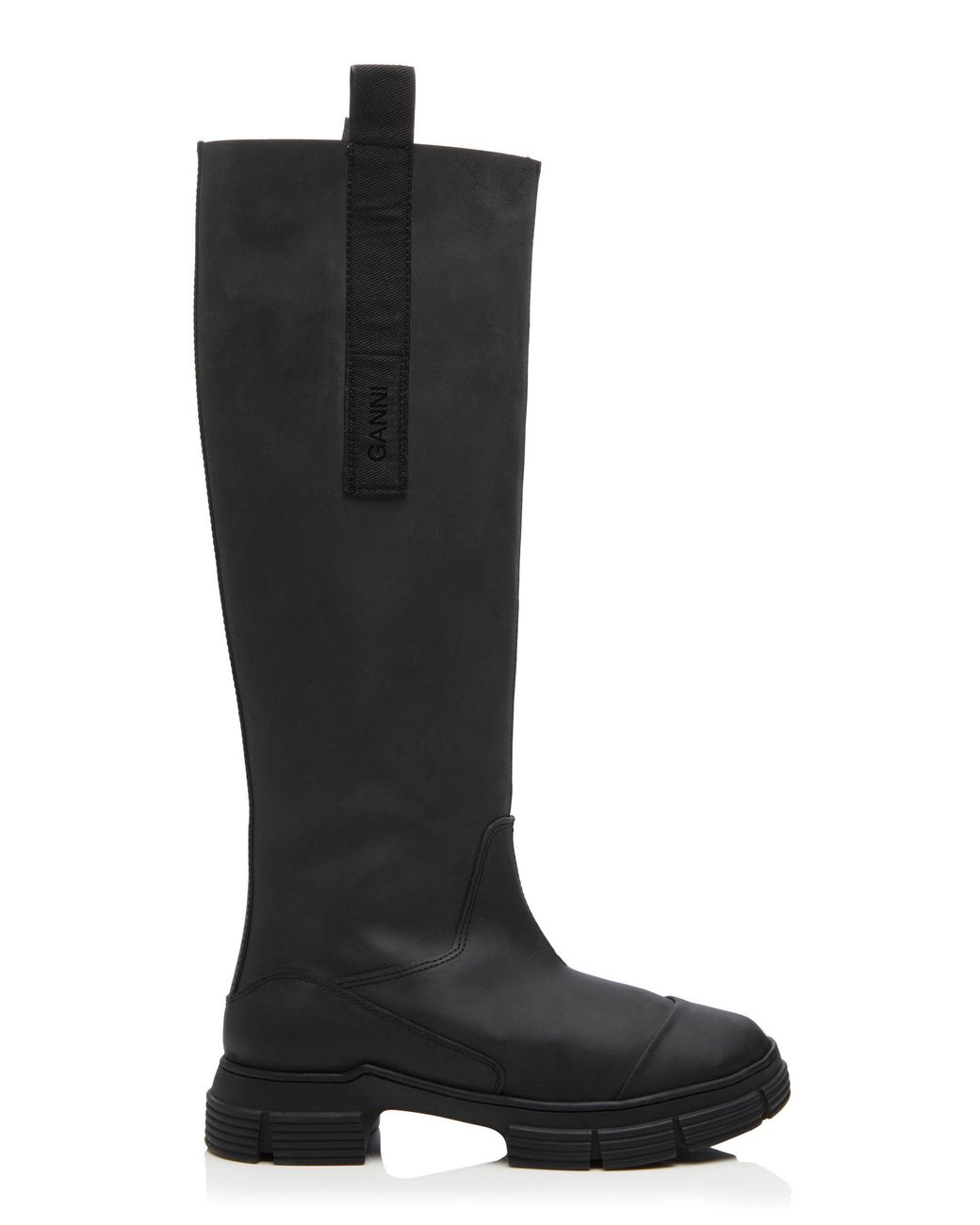 Ganni Rubber Kneehigh Boots in Black Lyst