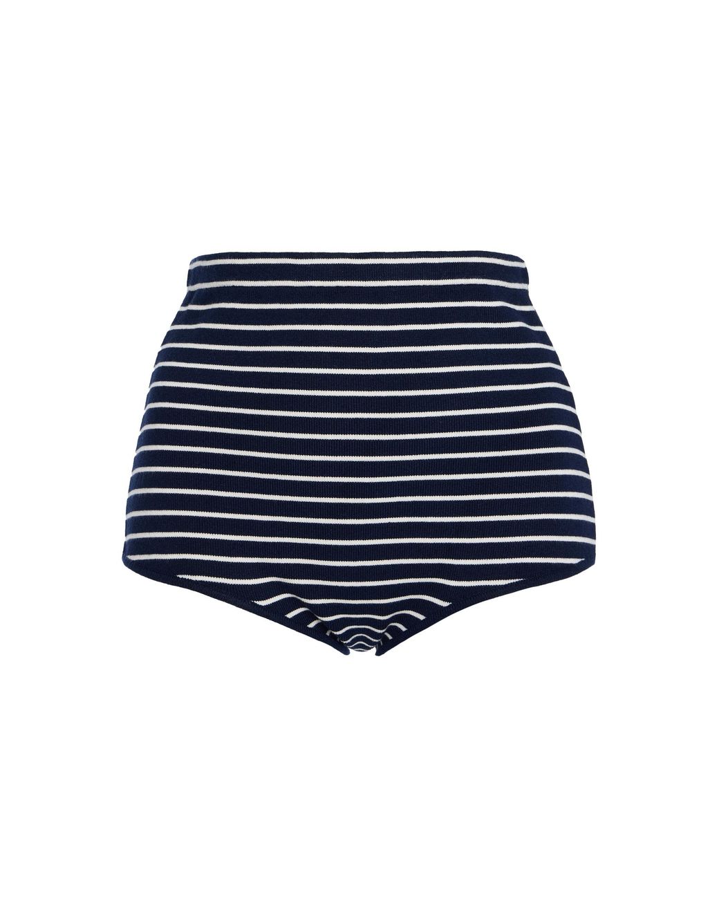 Frankie Shop Blue Exclusive Riviera Alissa Striped Knit Briefs