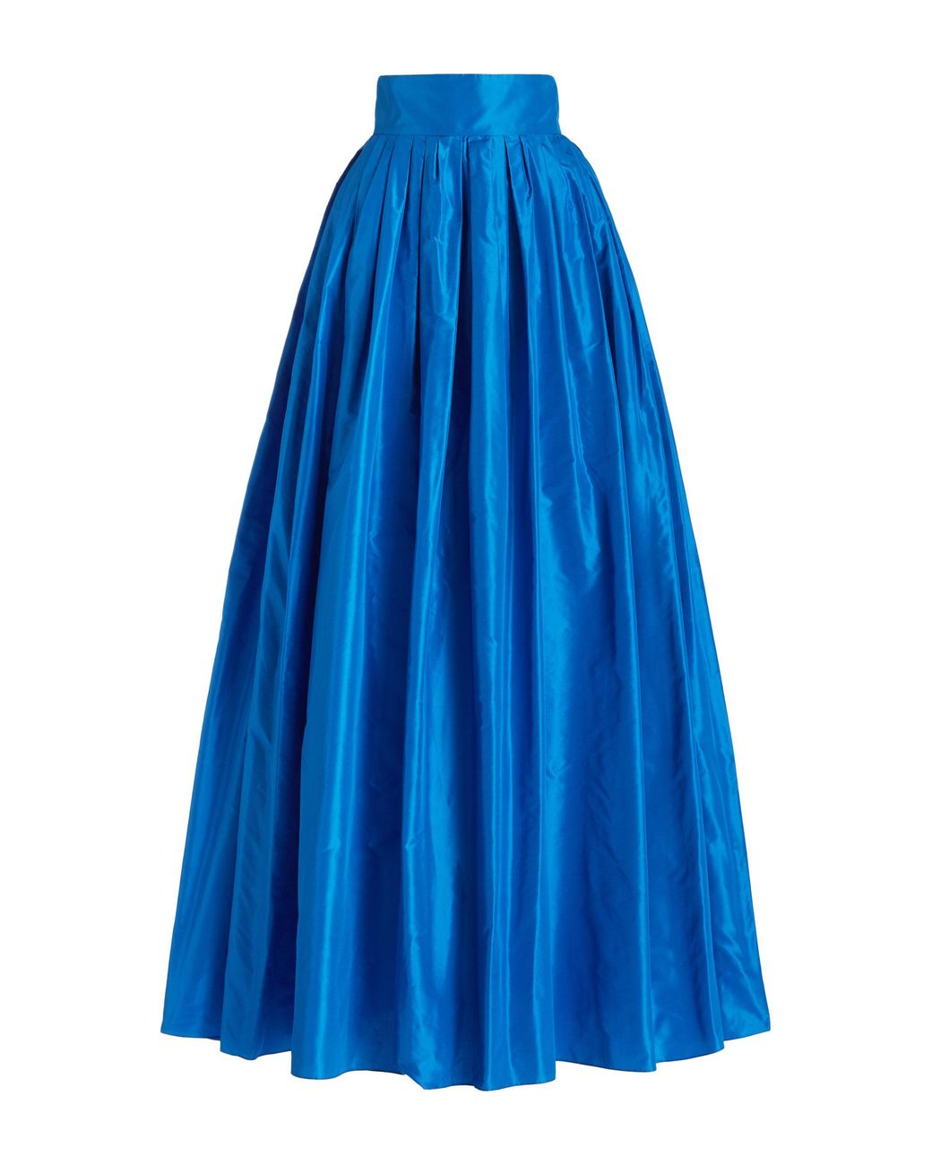 Carolina Herrera Pleated Silk Ball Skirt in Blue | Lyst
