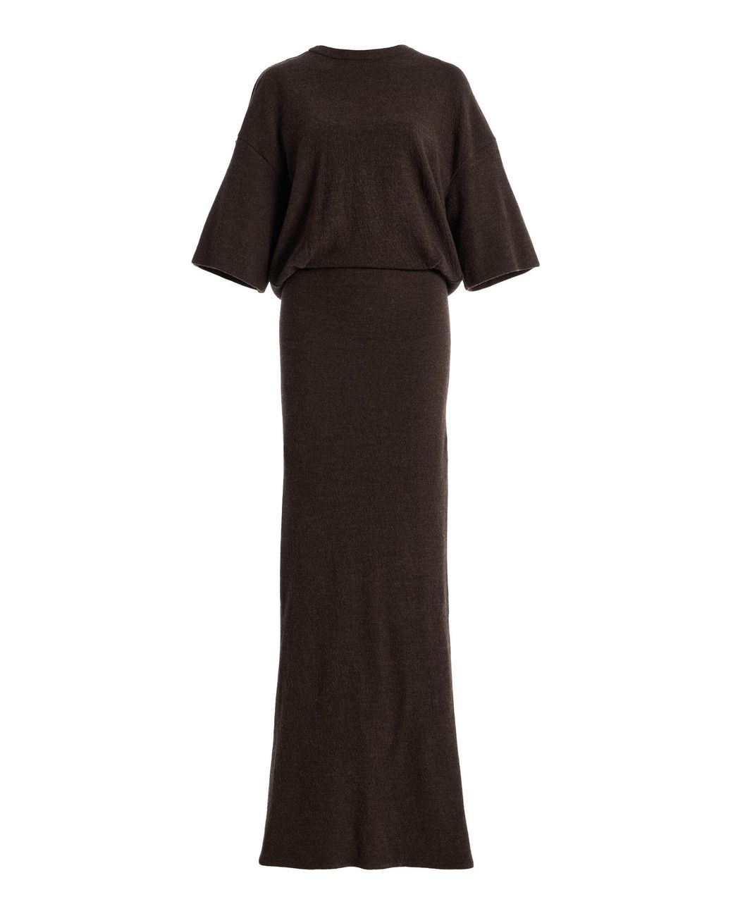 DARKPARK Black Marlin Open-Back Wool Maxi Dress
