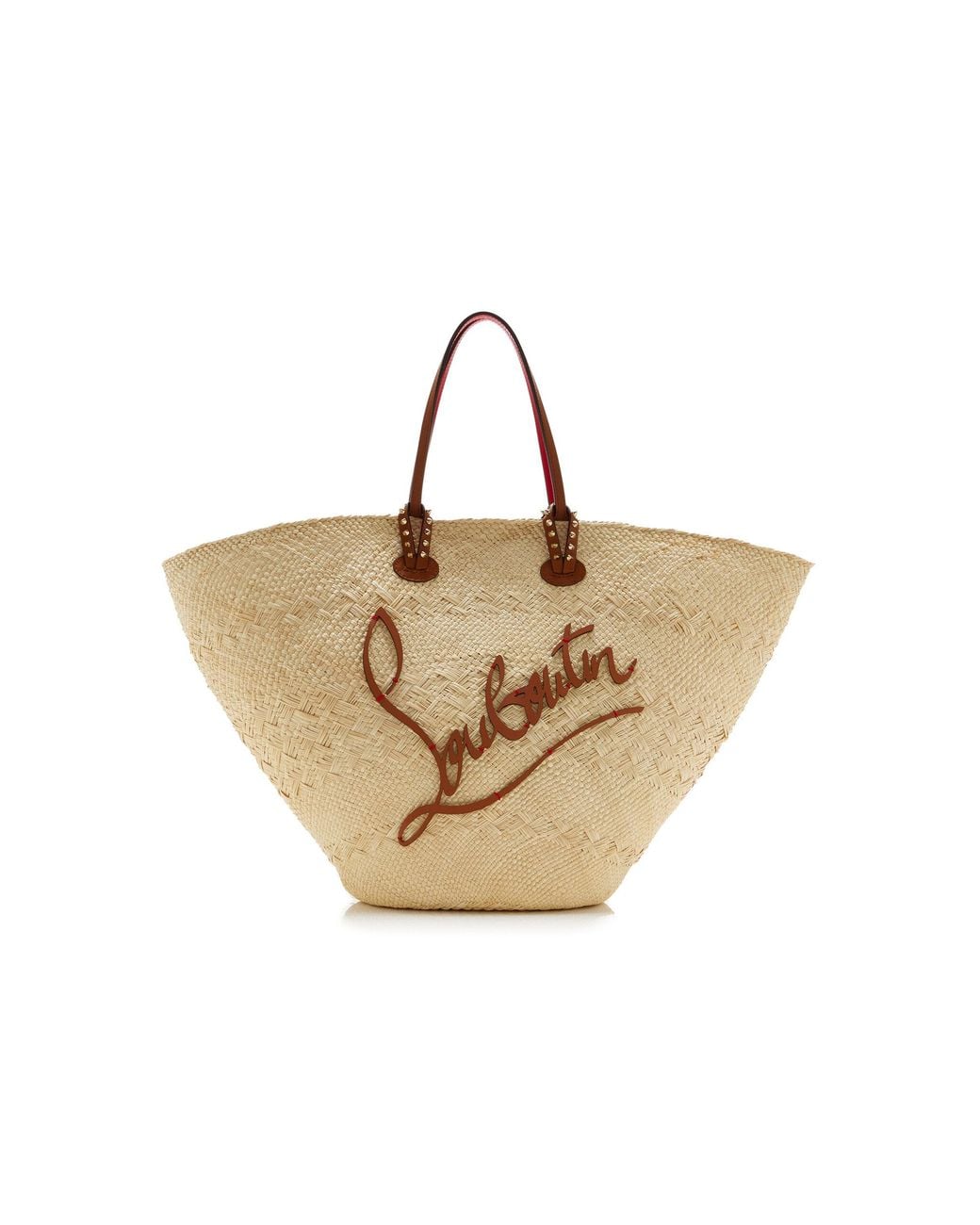 Christian Louboutin Natural Cabata Large Raffia Basket Bag