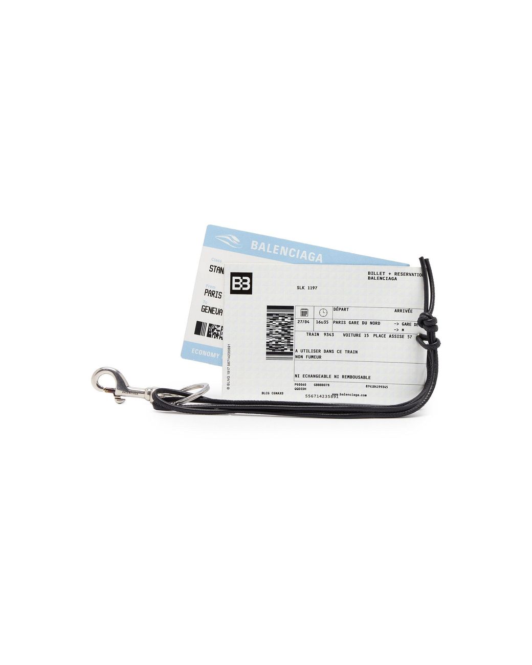 アクセサリーその他 Balenciaga 'Train Ticket' keyring Train Ticket keychain in black - Balenciaga | Mytheresa