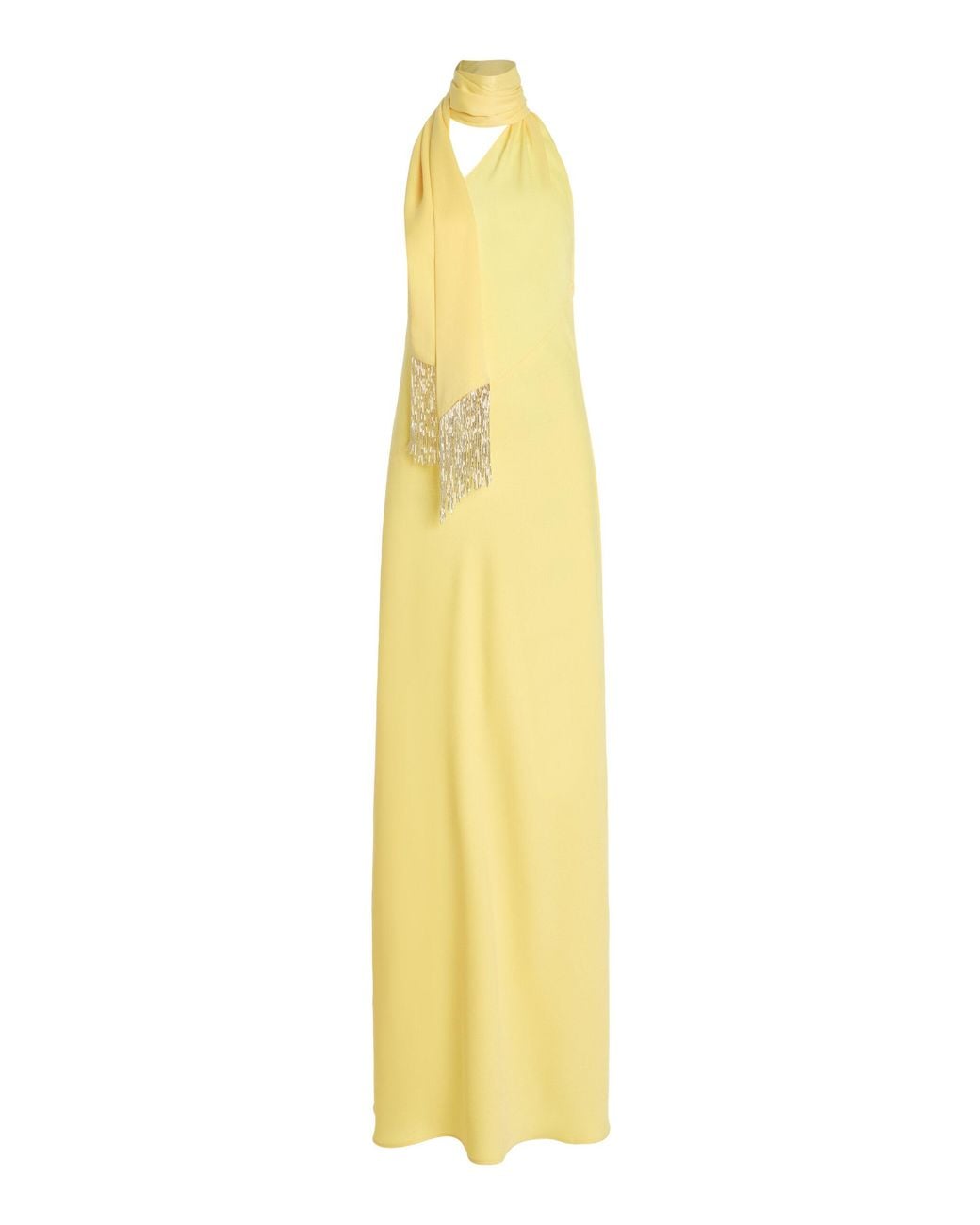 ILA THE BRAND Exclusive Brice Scarf-Neck Satin Maxi Dress in Metallic | Lyst