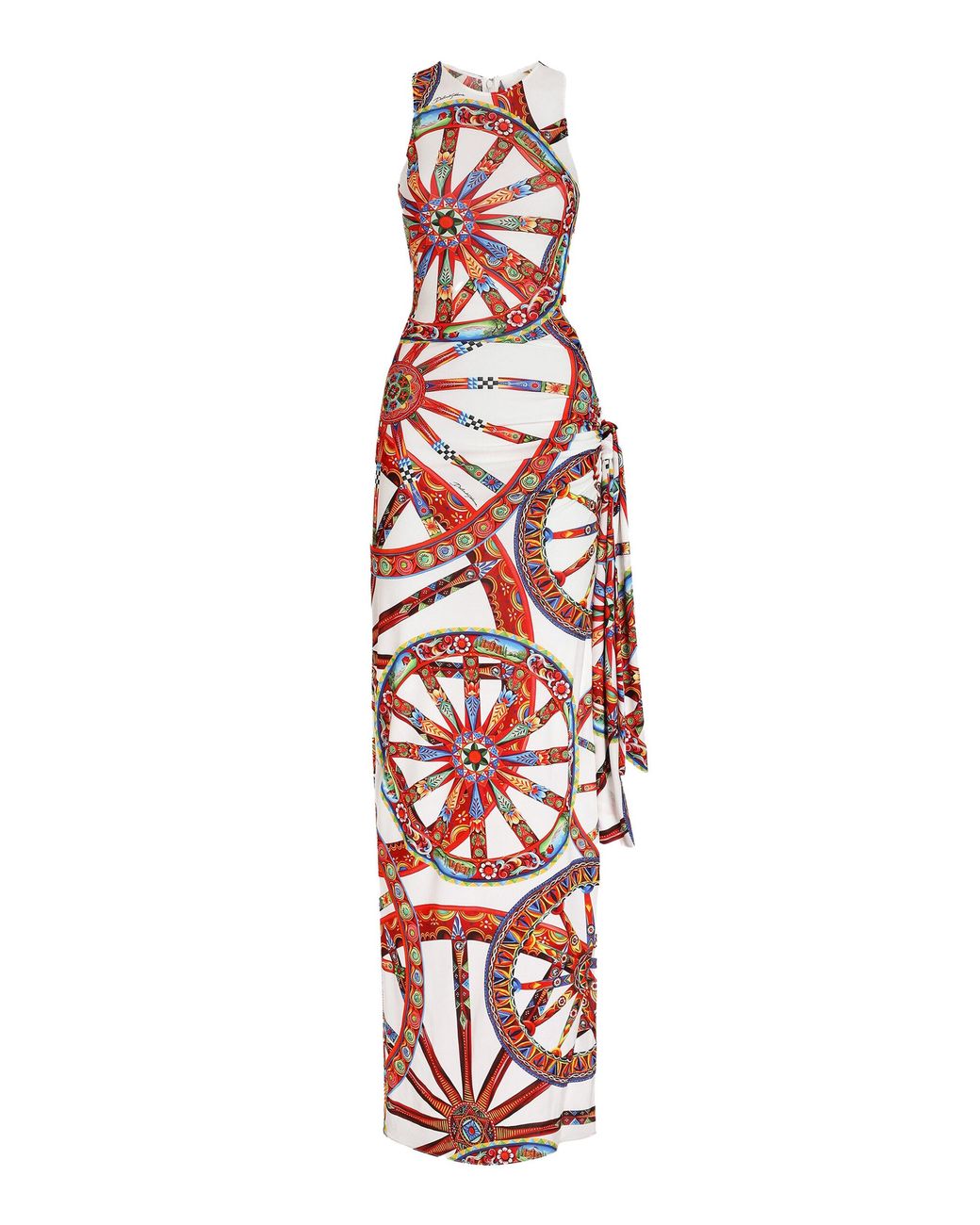Dolce & Gabbana Red Printed Maxi Dress