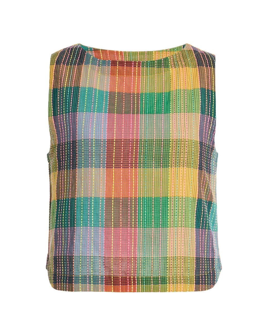 BOTEH Green Echo Cotton Shell Top