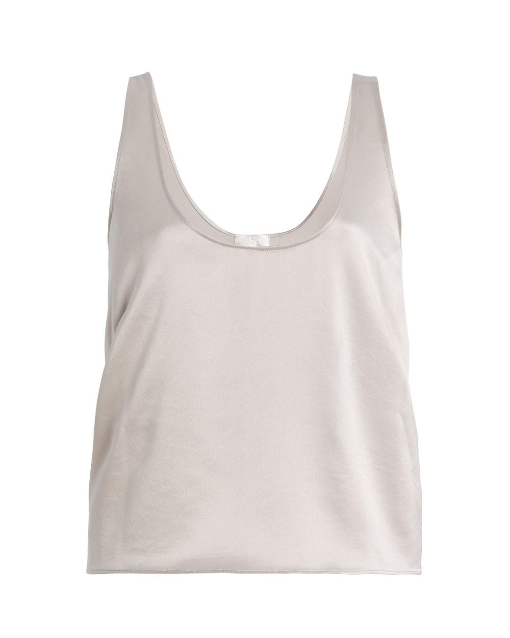 Leset White Barb Satin Tank Top