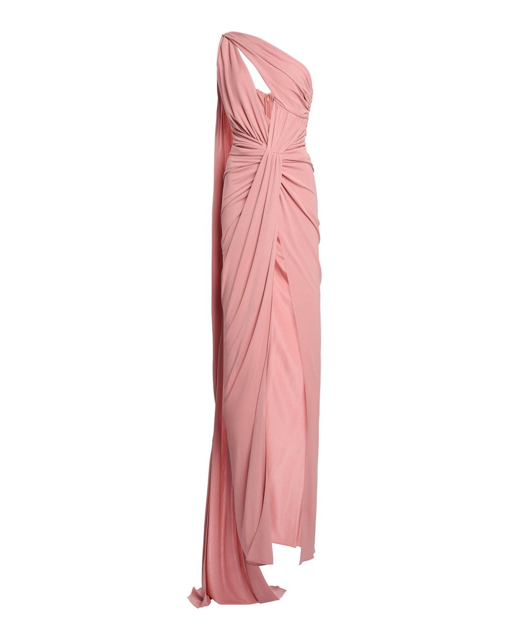Zuhair Murad Pink Jersey Draped Sleeveless Long Dress