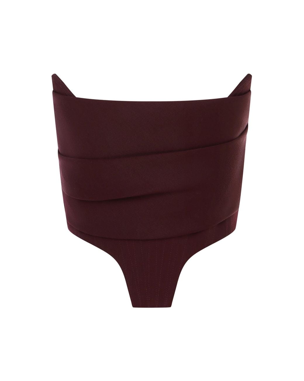 Alex Perry Purple Wool Corset Top