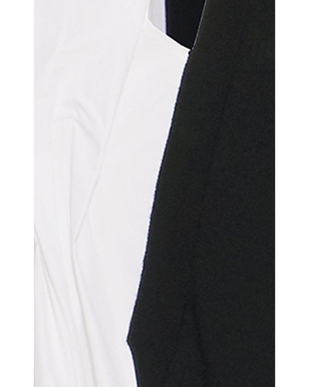 Ji Oh Wool Half Sweater Shirt Dress In Black White Black Lyst