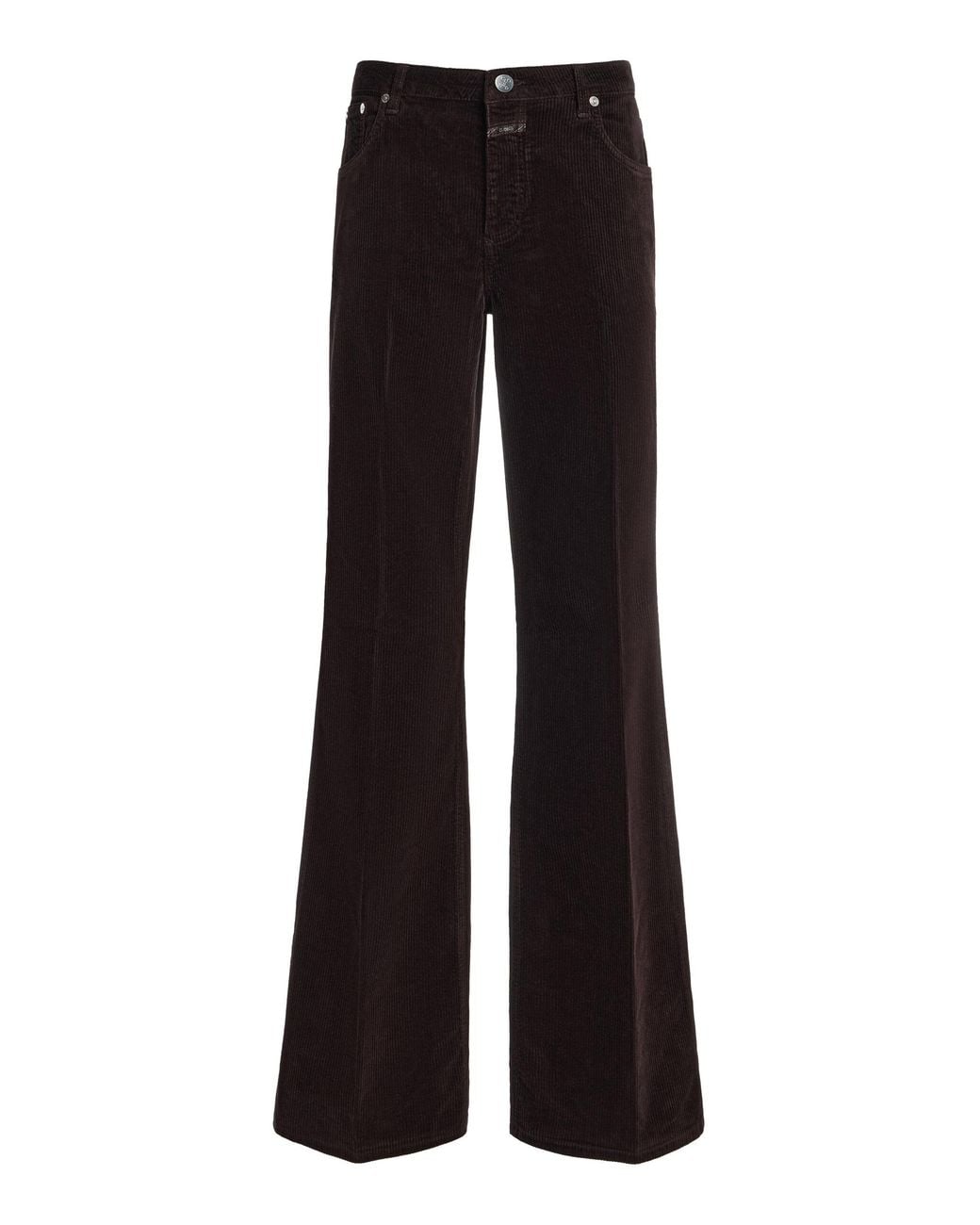 Closed Black Gillan Stretch-corduroy Low-rise Flared Jeans