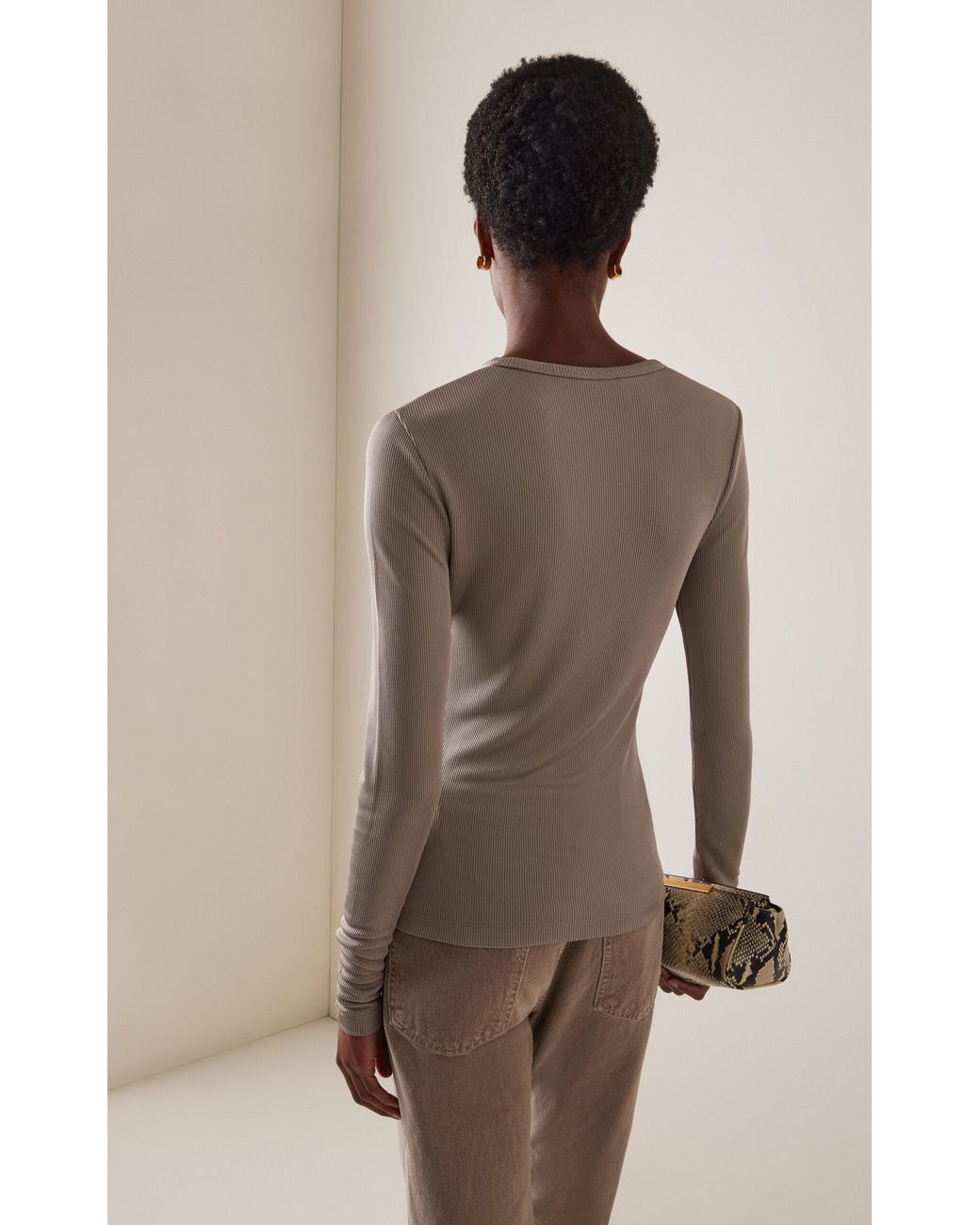 Agolde Gray Delphi Slim Jersey Tee