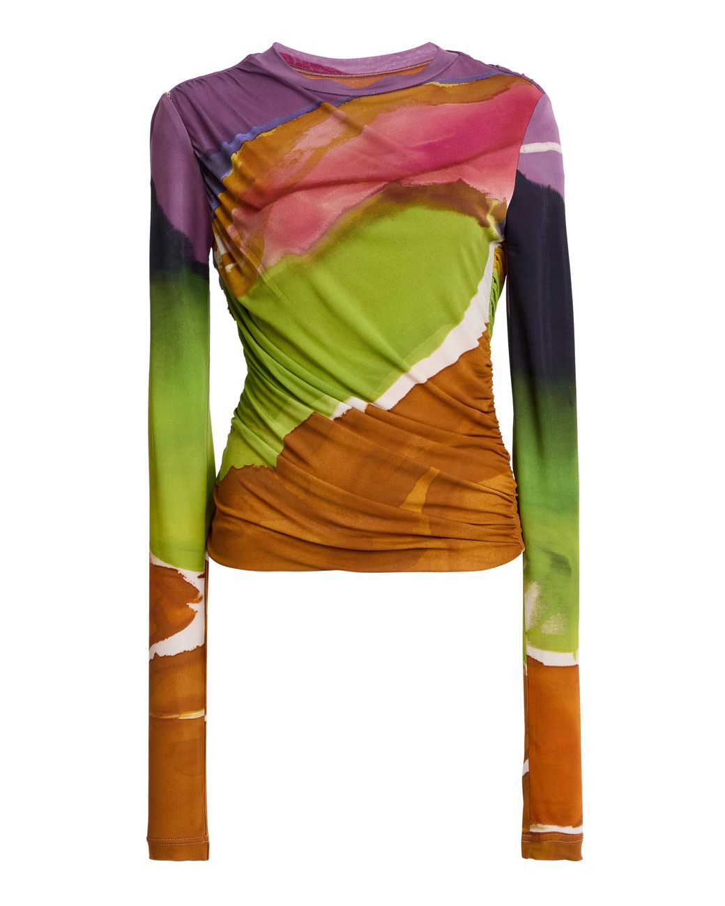 Ulla Johnson Green Paradis Ruched Jersey Top