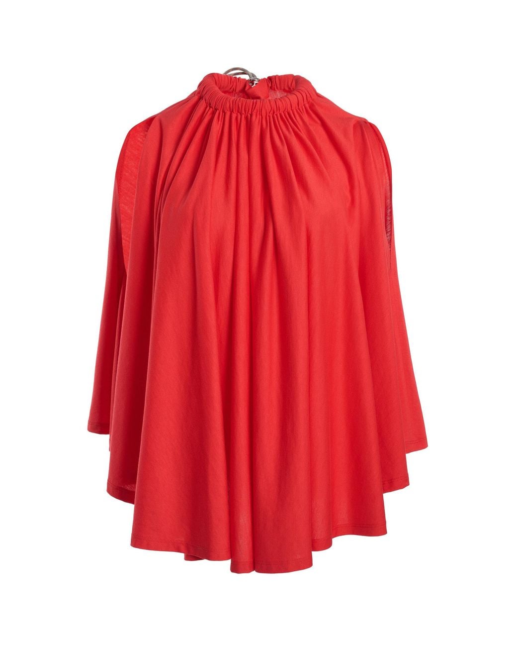 Coperni Red Pleated Circle Top