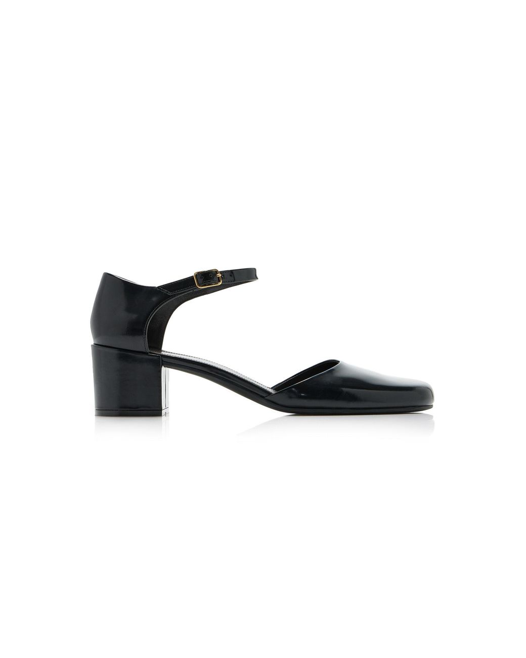 The Row Black Penelope Leather Pumps