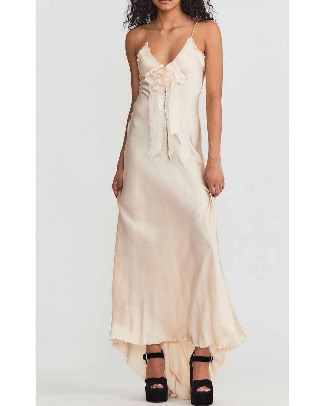 chinese dress ladies Astra Silk Lace Maxi Dress
