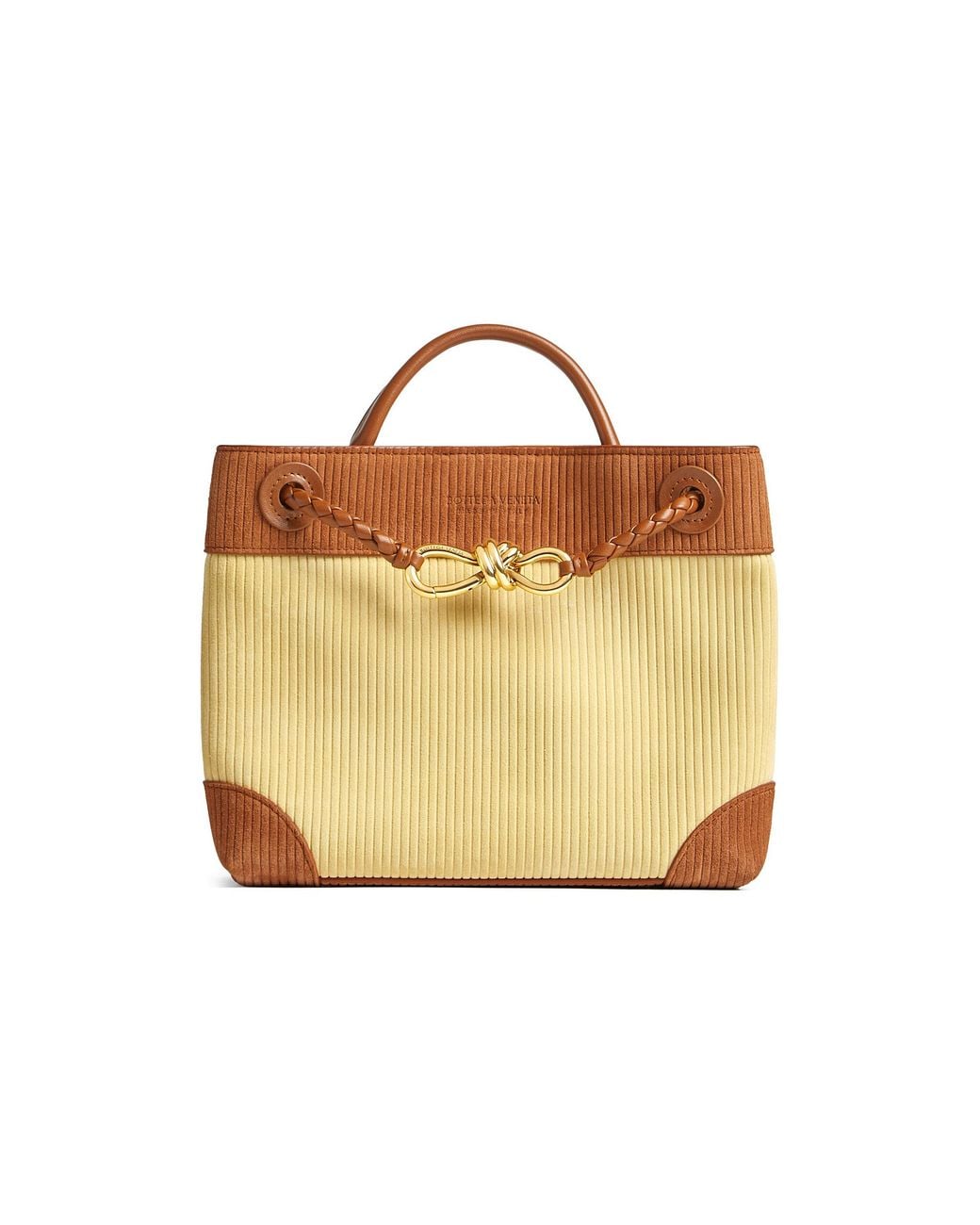 Bottega Veneta Natural Small Andiamo Suede Bag