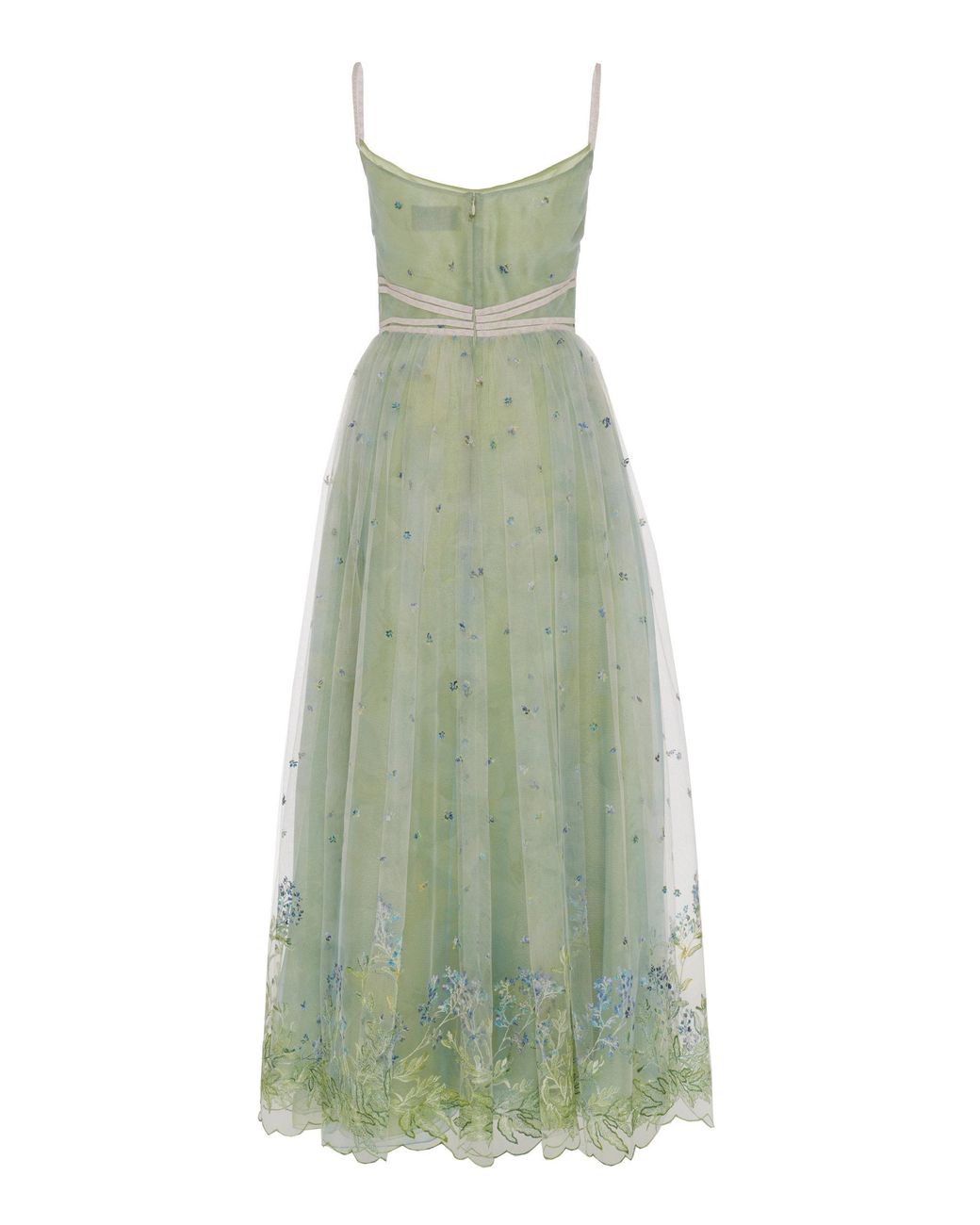 luisa beccaria green dress Spaghetti Strap Maxi in menu: wedding guest